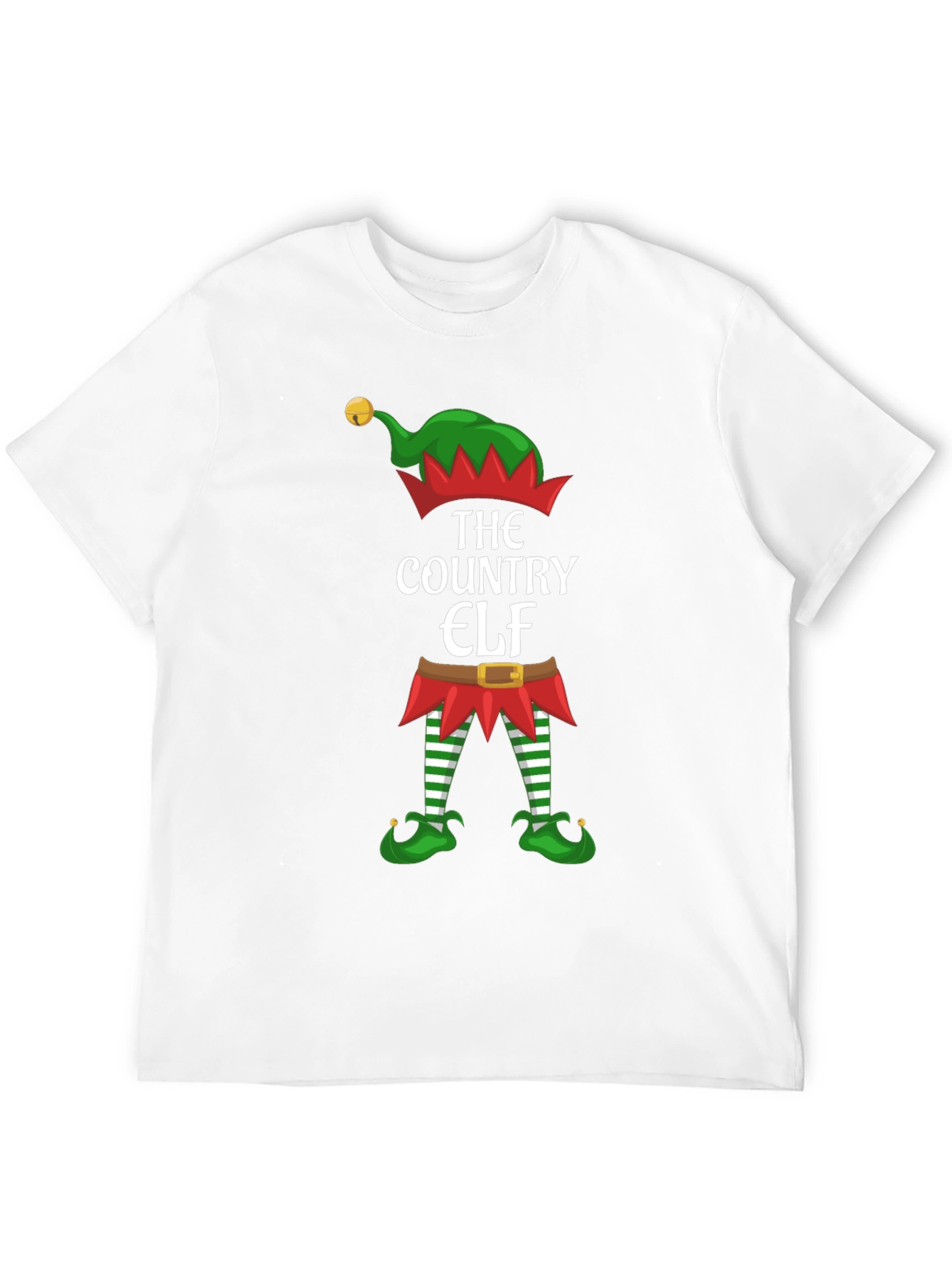 Country Elf Christmas T-Shirt Holiday Tee
