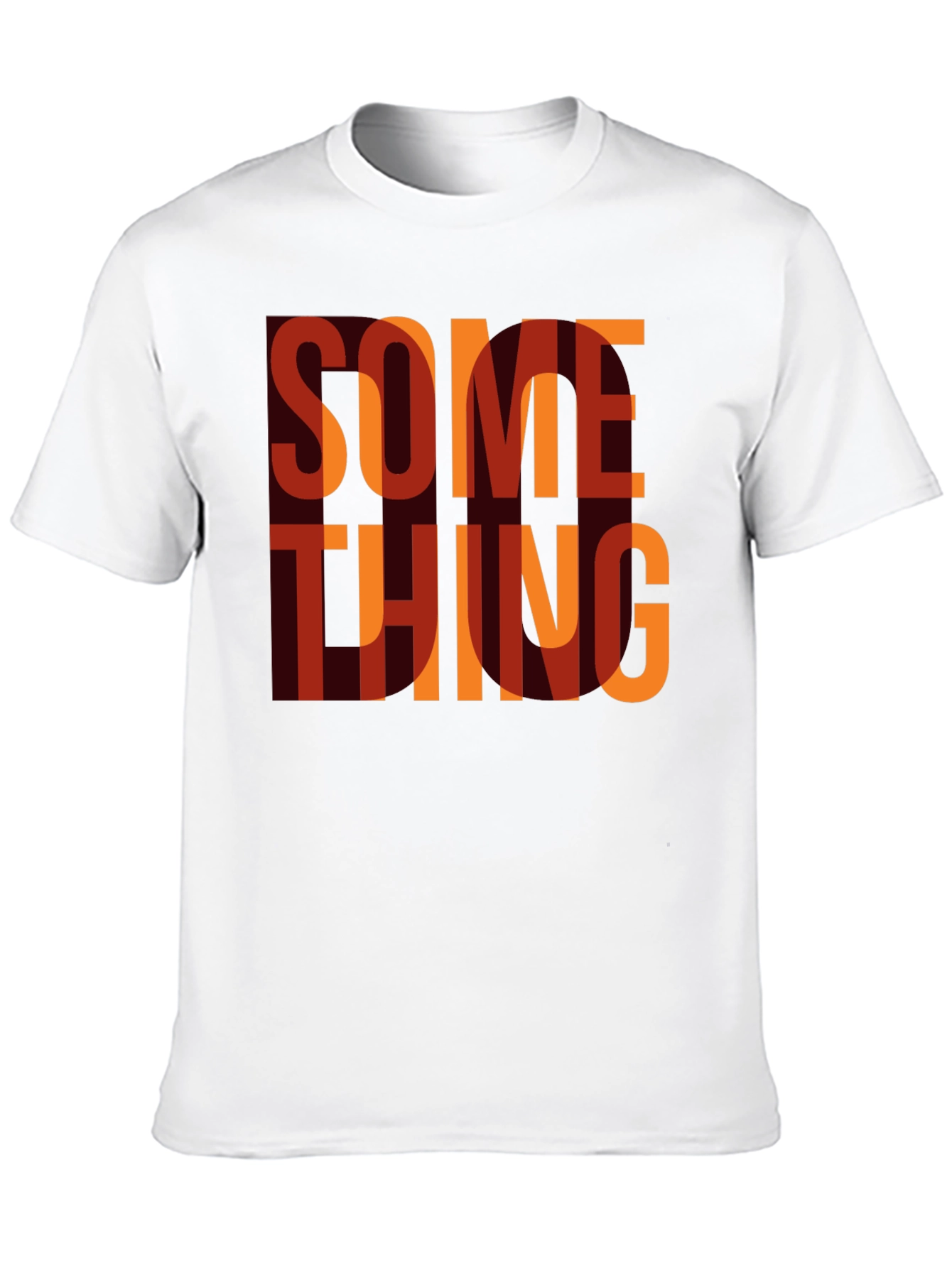 Something Graphic Print Crewneck T-Shirt