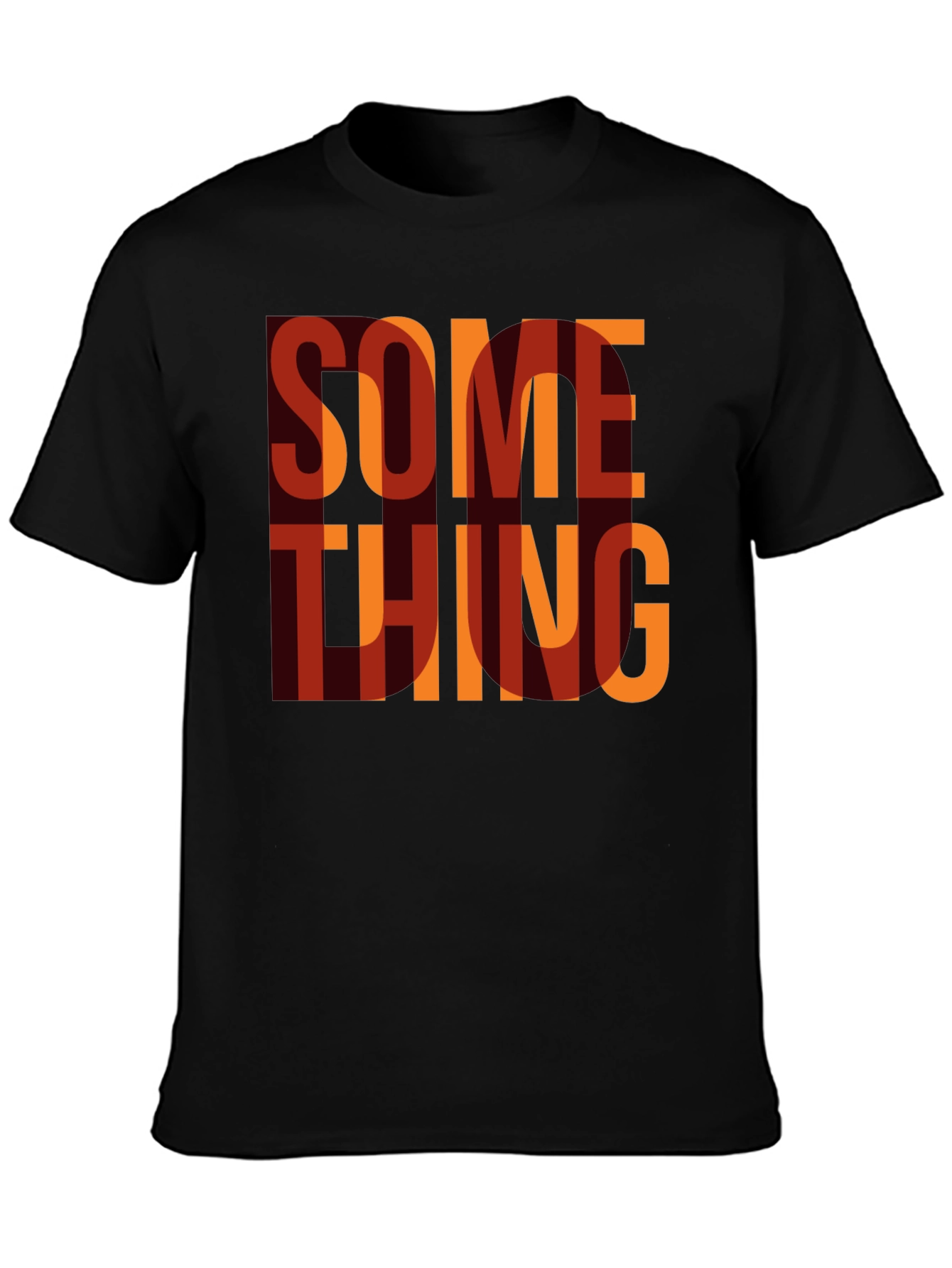 Something Graphic Print Crewneck T-Shirt