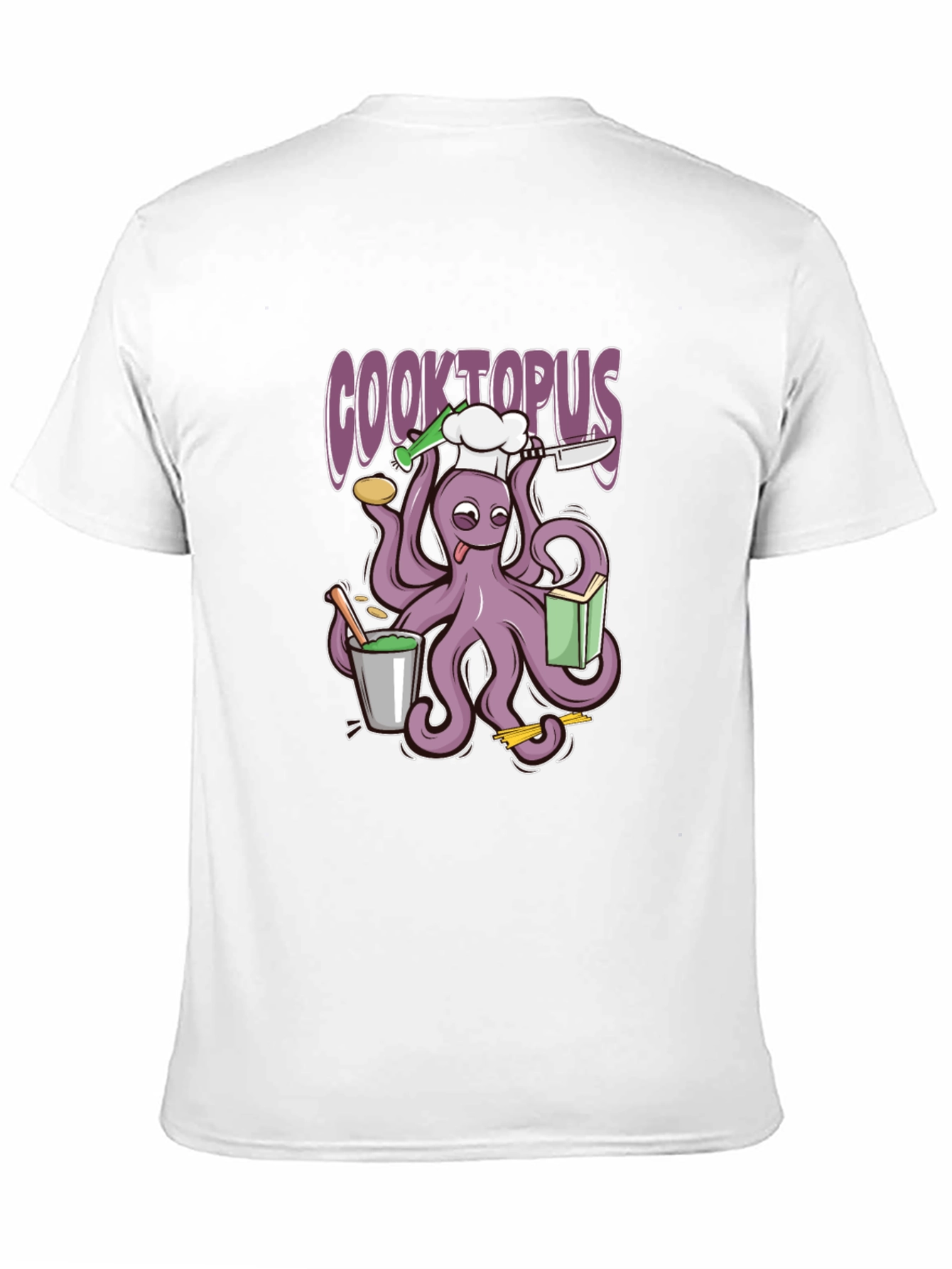 Cooktopus Graphic T-Shirt - Culinary Octopus Tee