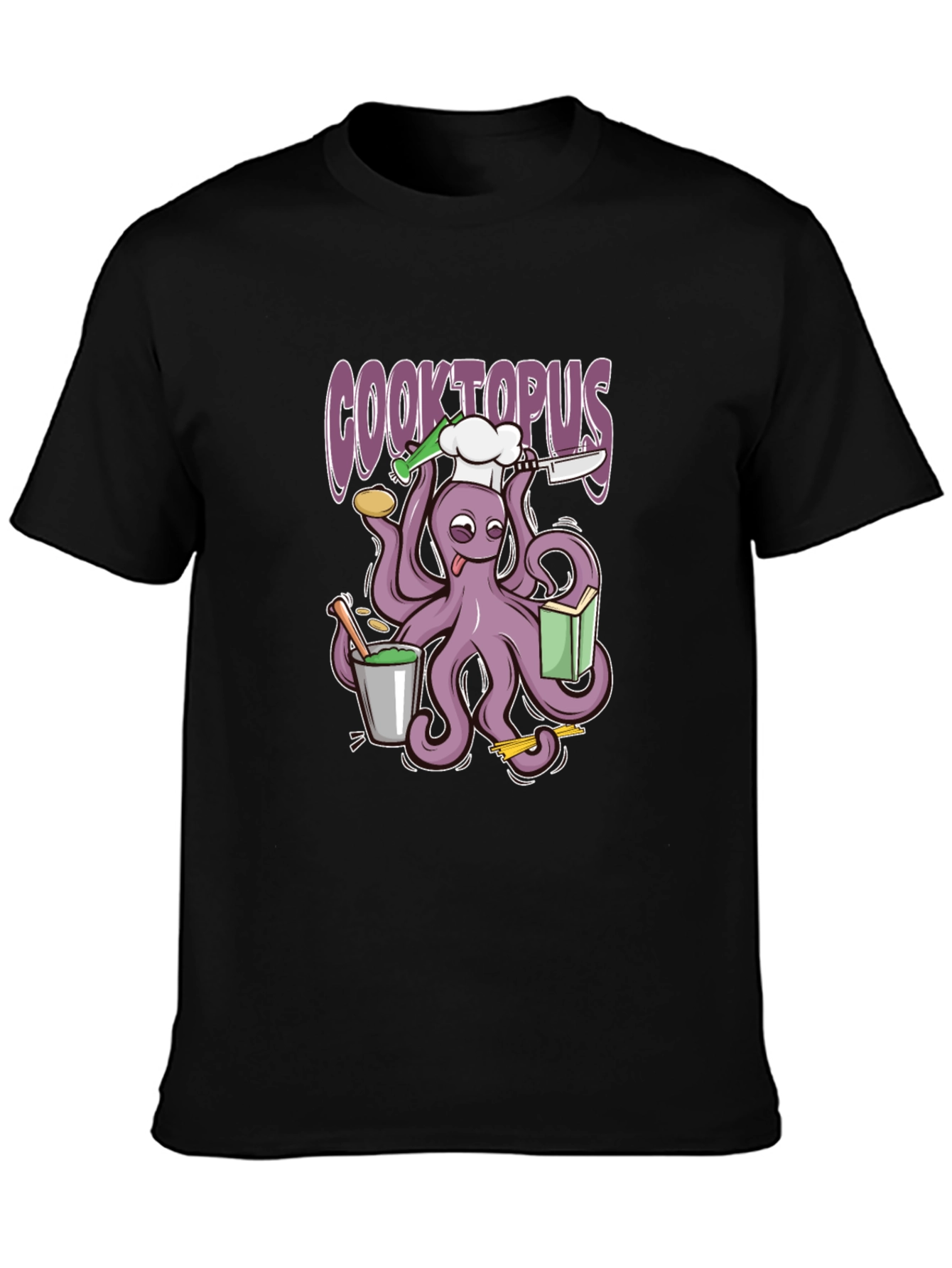 Cooktopus Graphic T-Shirt - Culinary Octopus Tee