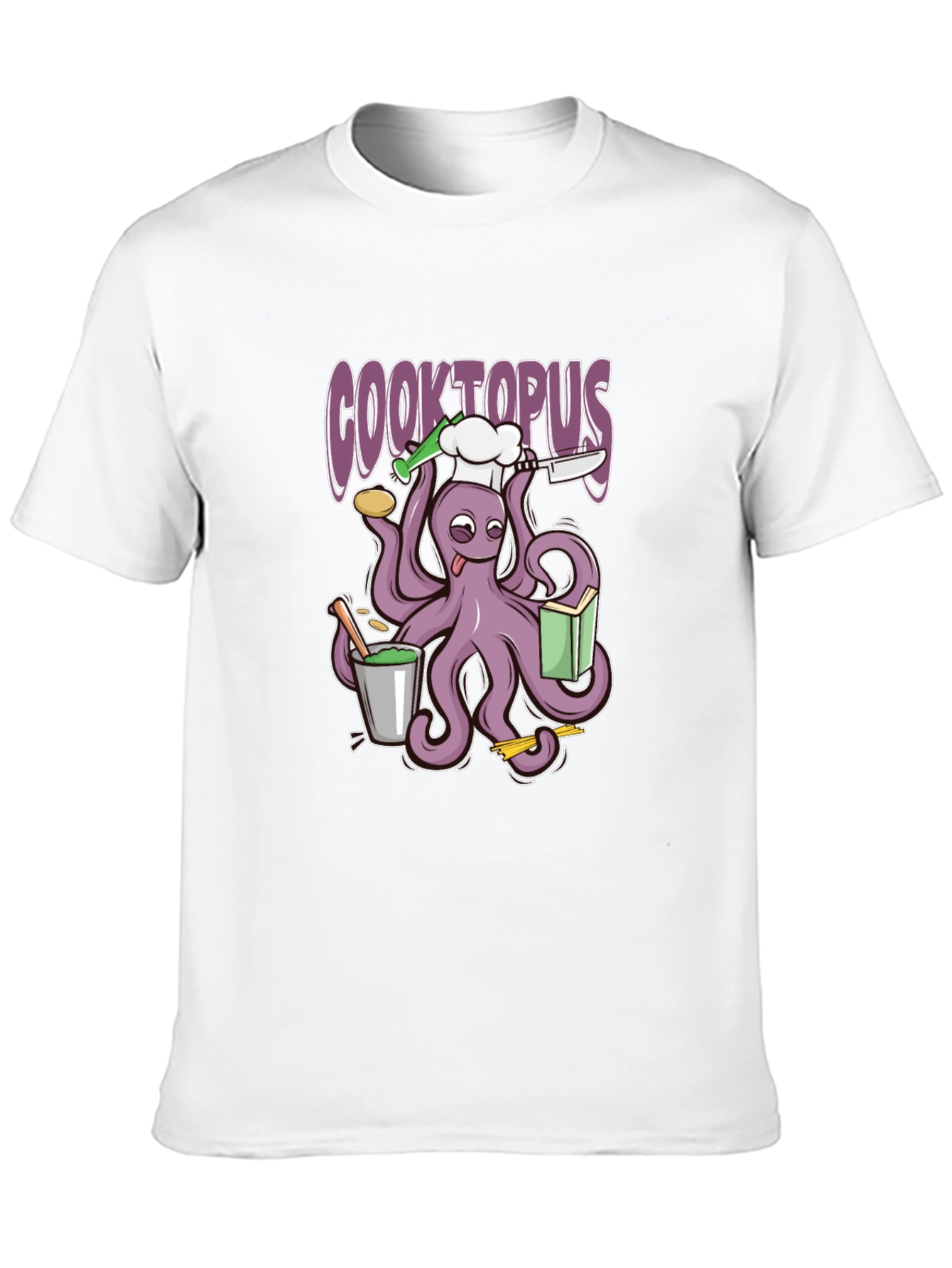 Cooktopus Graphic T-Shirt - Culinary Octopus Tee