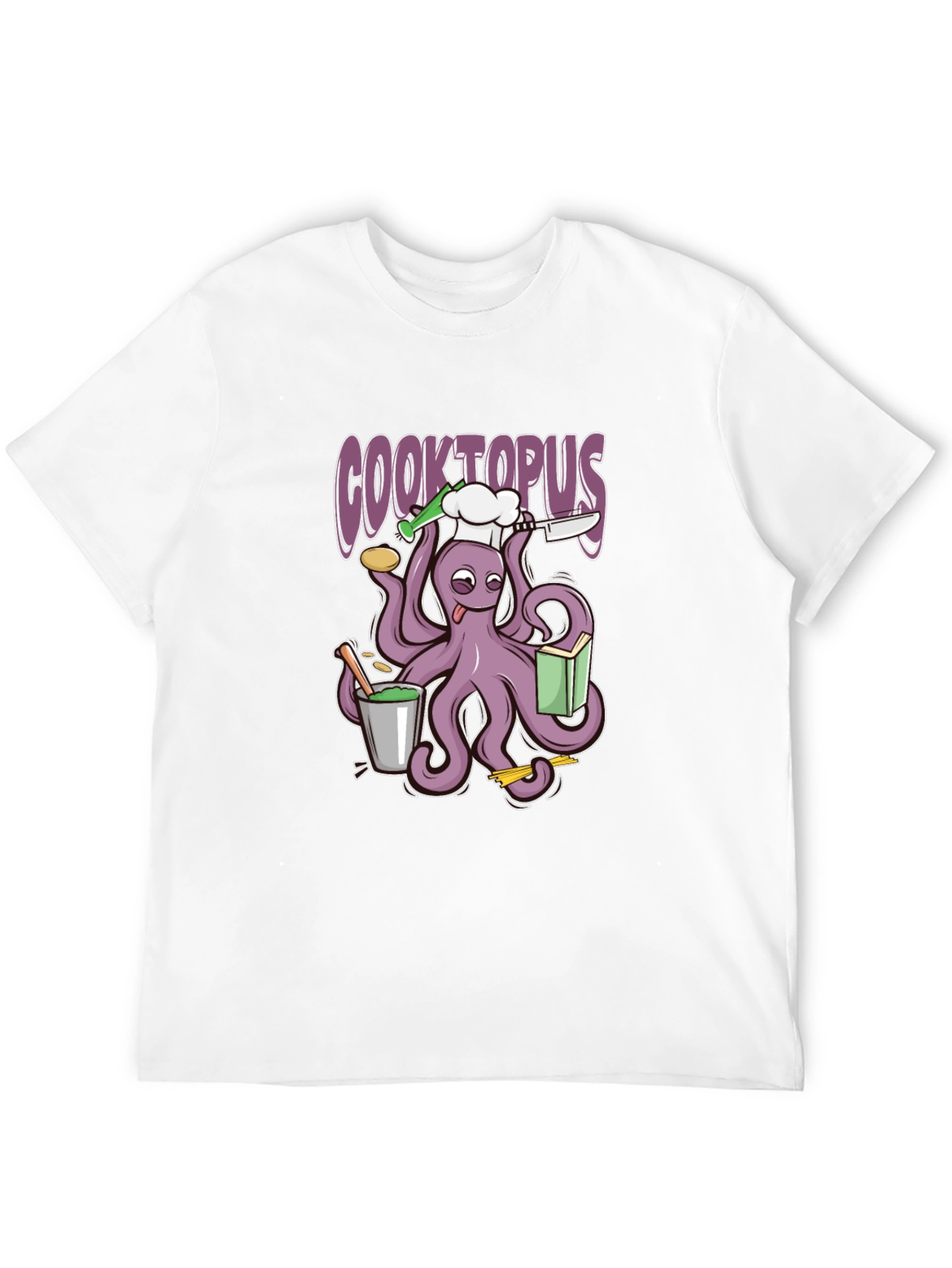 Cooktopus Graphic T-Shirt - Culinary Octopus Tee