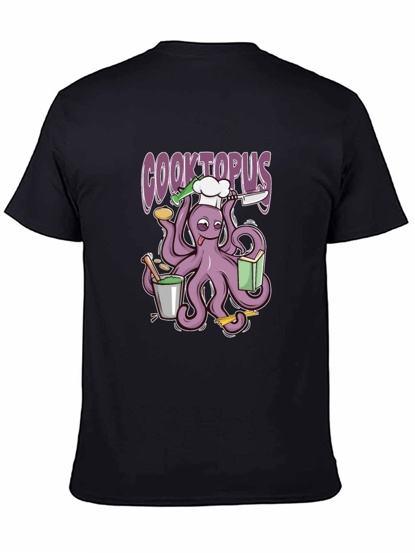 Cooktopus Graphic T-Shirt - Culinary Octopus Tee
