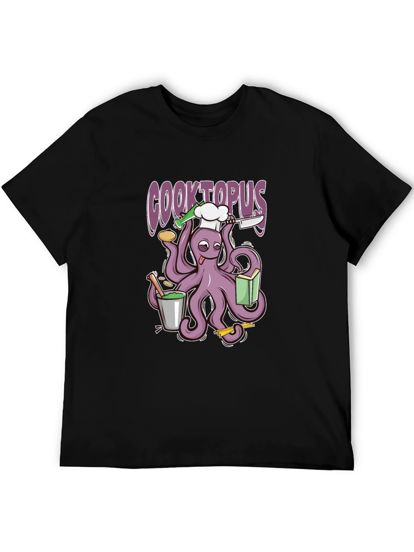 Cooktopus Graphic T-Shirt - Culinary Octopus Tee