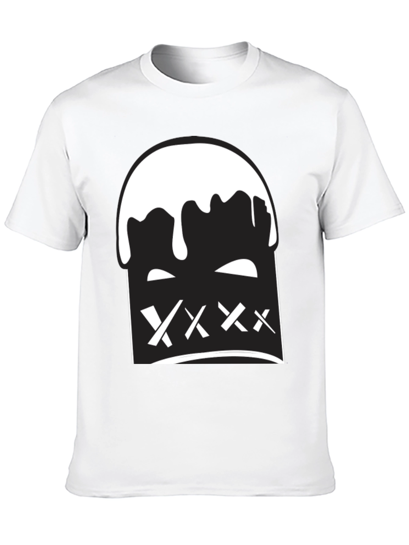Black Tee with Bold Graphic Print