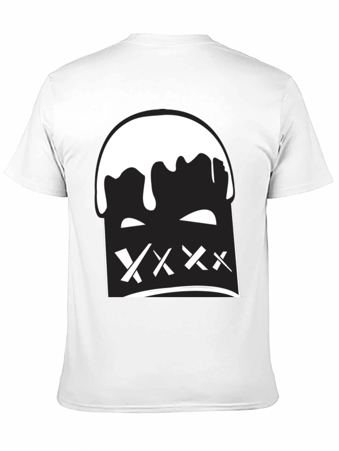 Black Tee with Bold Graphic Print
