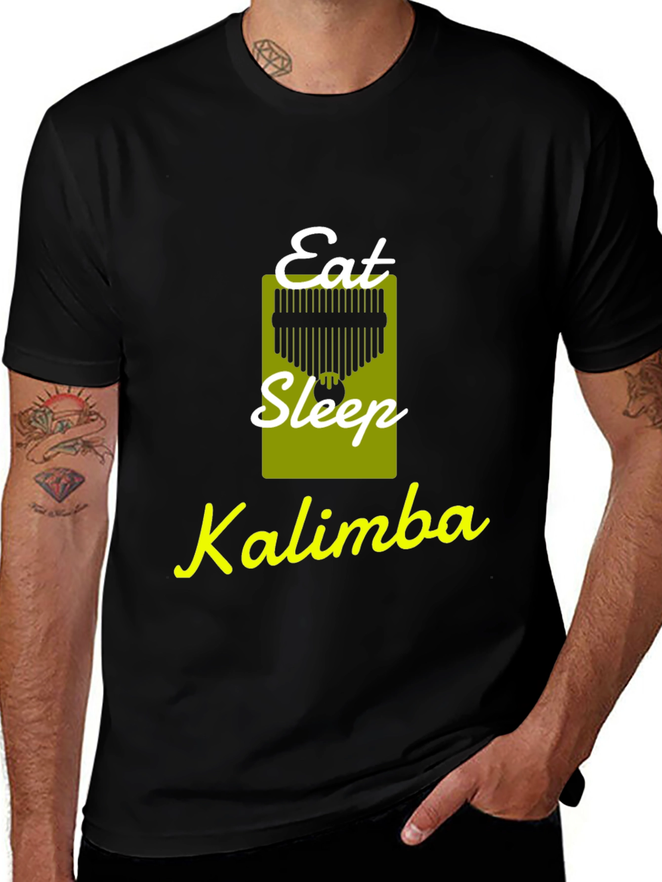 Eat Sleep Kalimba T-Shirt: Musicians Novelty Tee