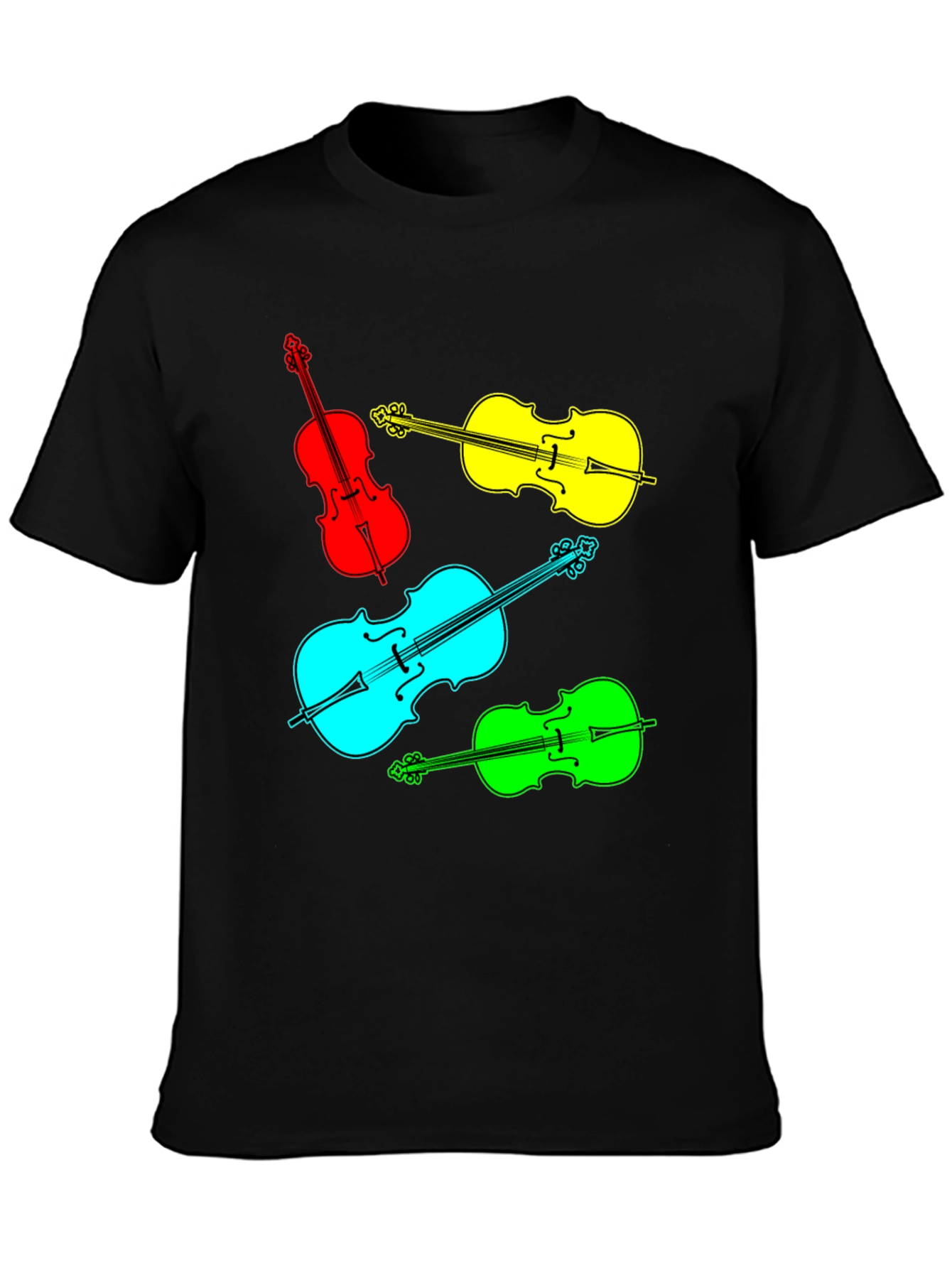 Vibrant Violin Graphic Tee - Musical Statement