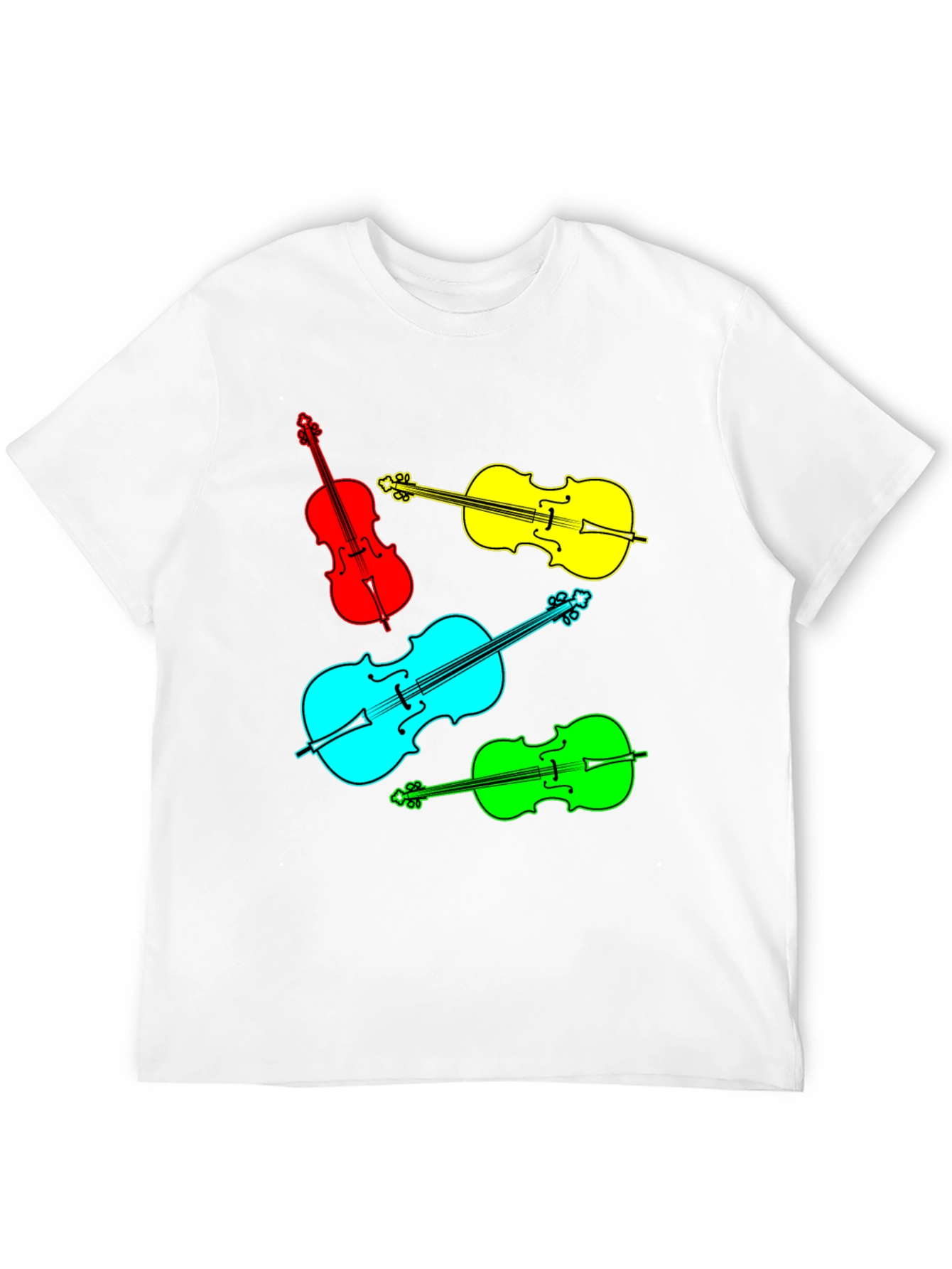 Vibrant Violin Graphic Tee - Musical Statement