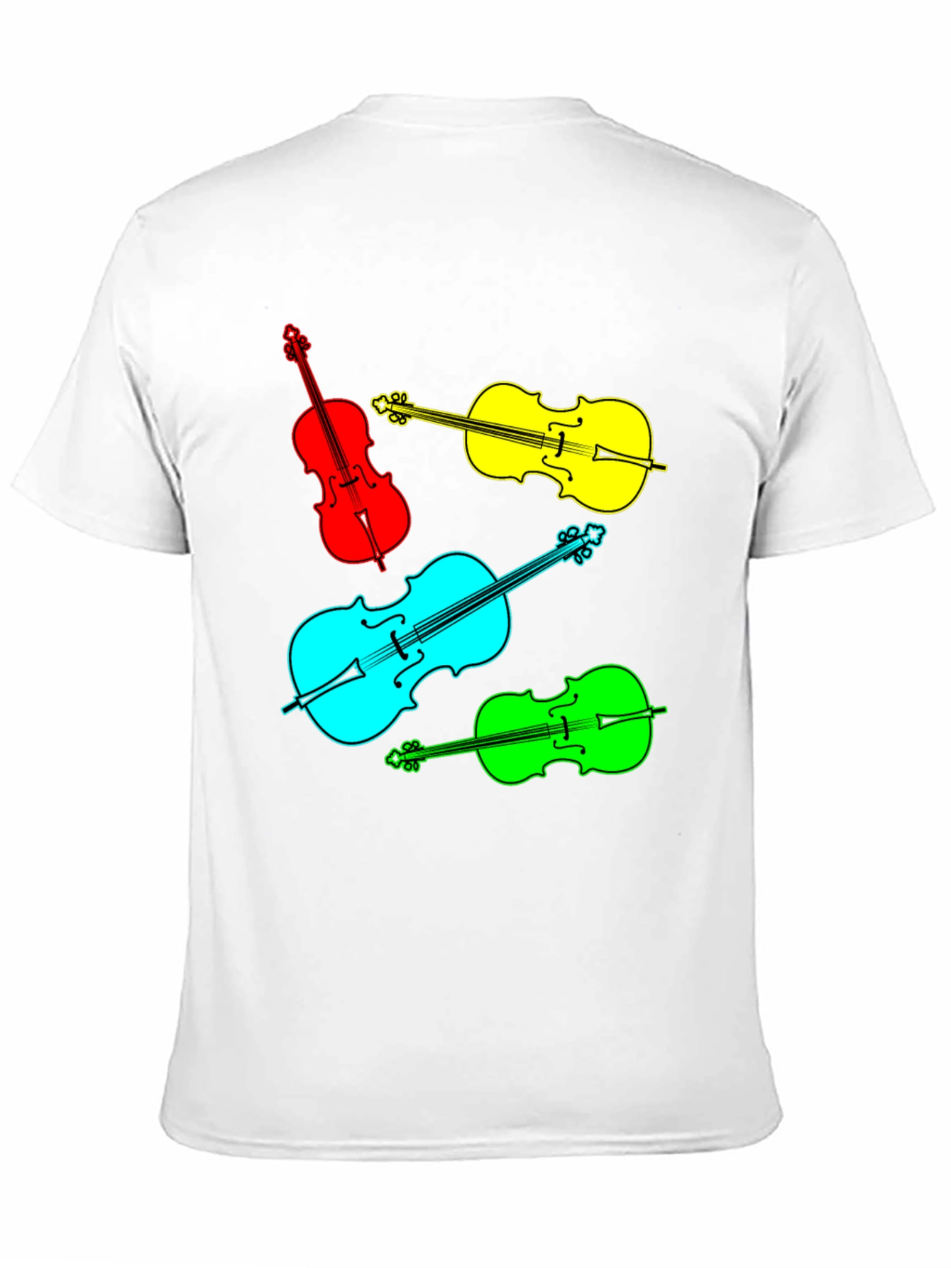 Vibrant Violin Graphic Tee - Musical Statement