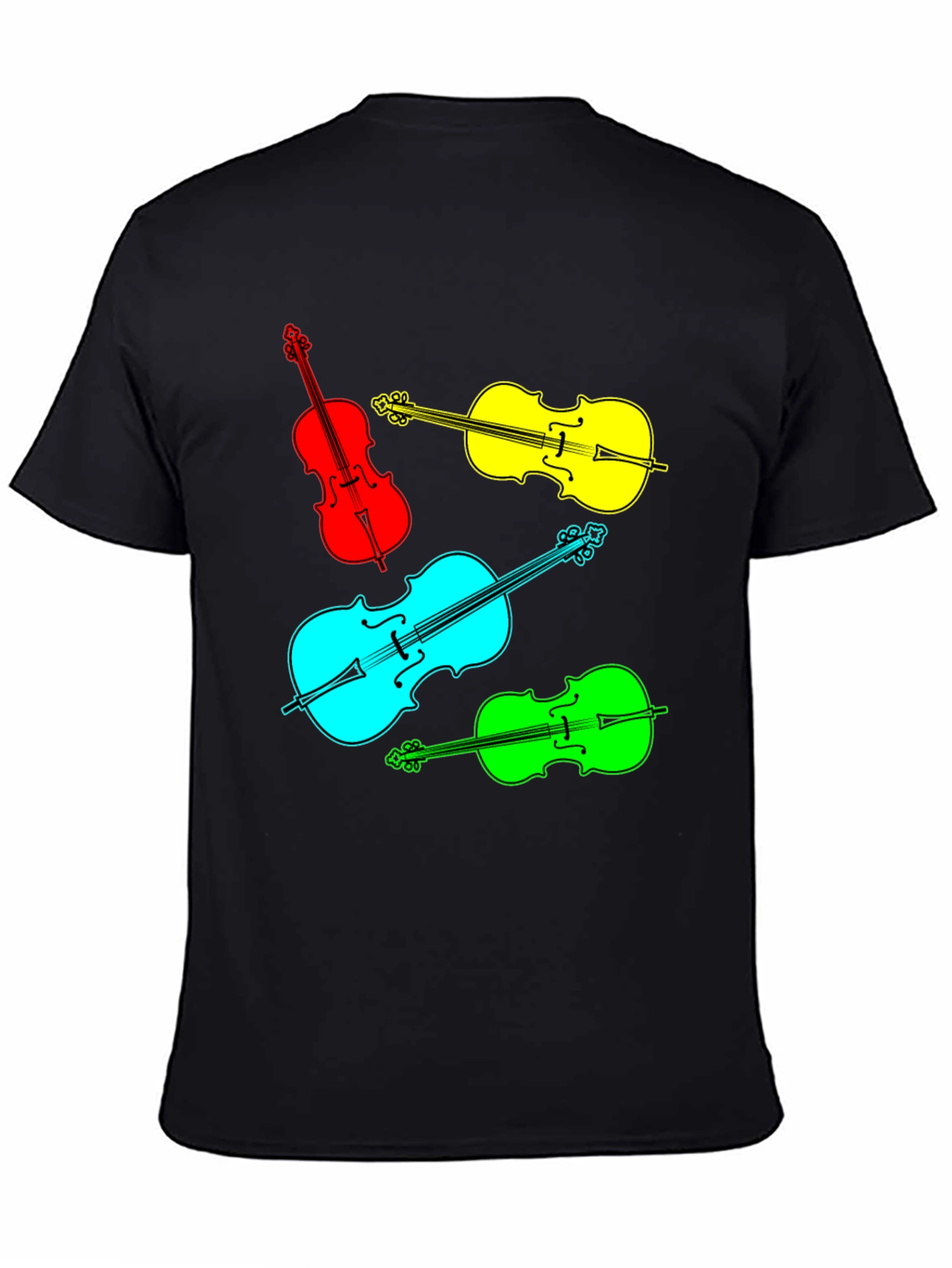 Vibrant Violin Graphic Tee - Musical Statement