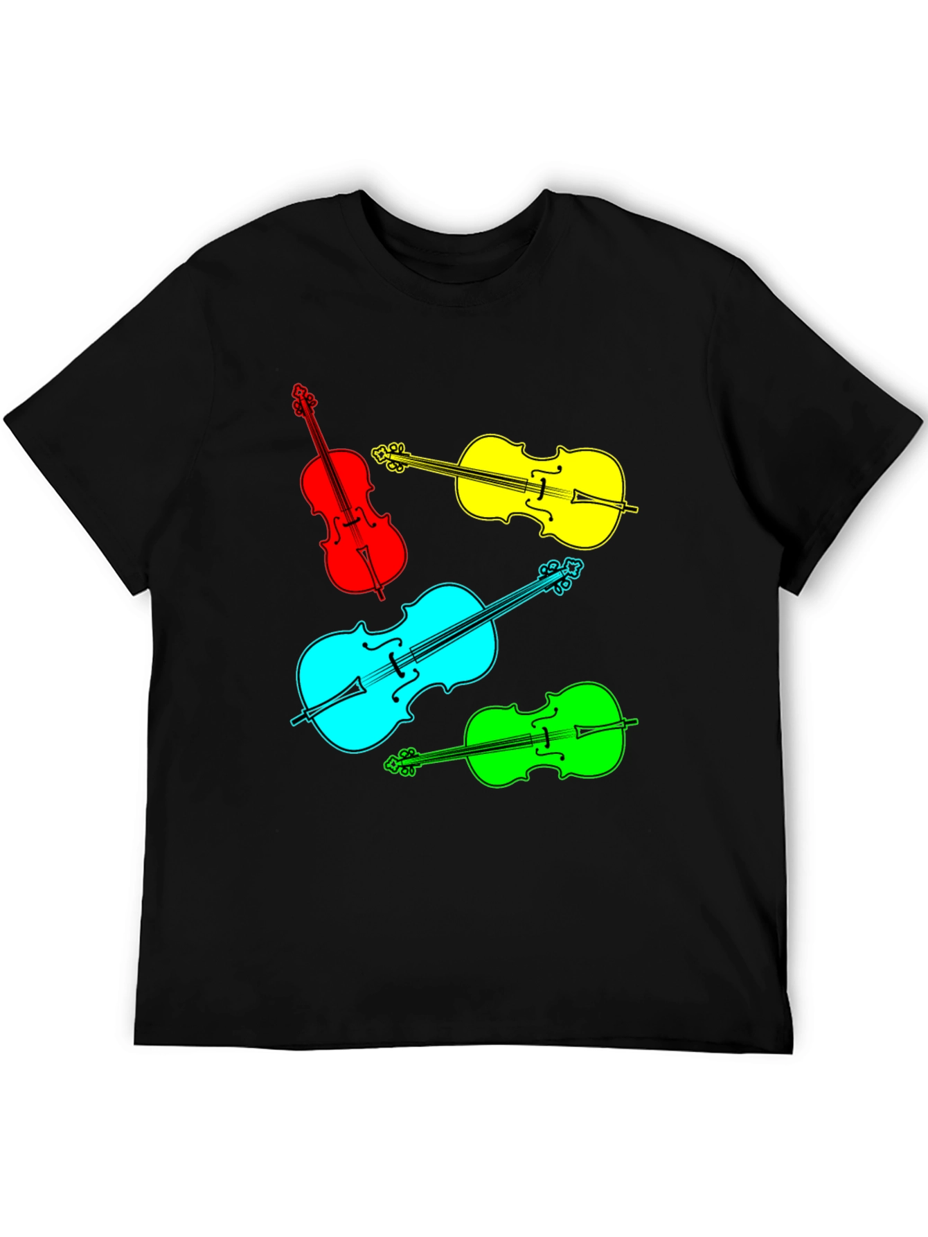 Vibrant Violin Graphic Tee - Musical Statement