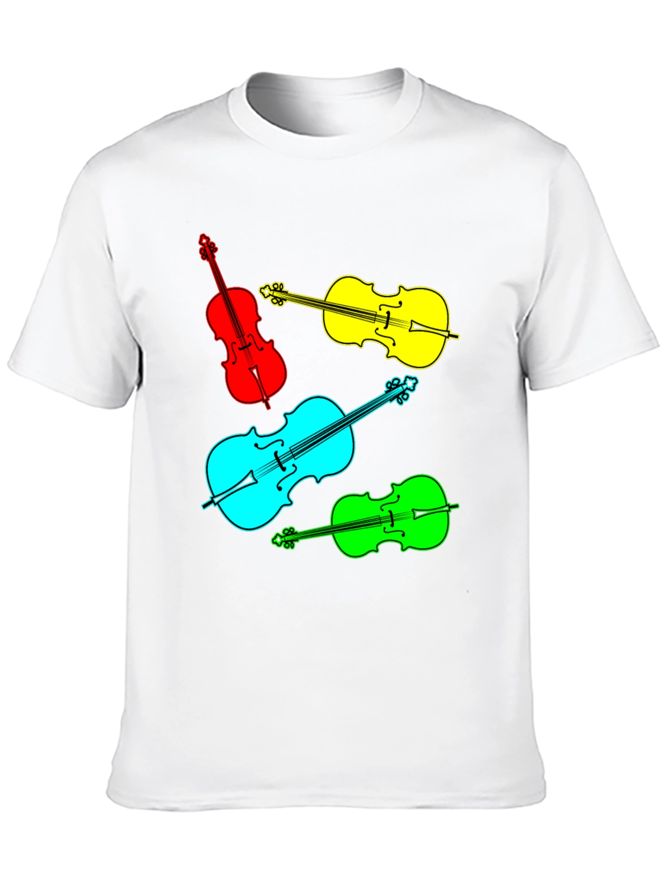Vibrant Violin Graphic Tee - Musical Statement