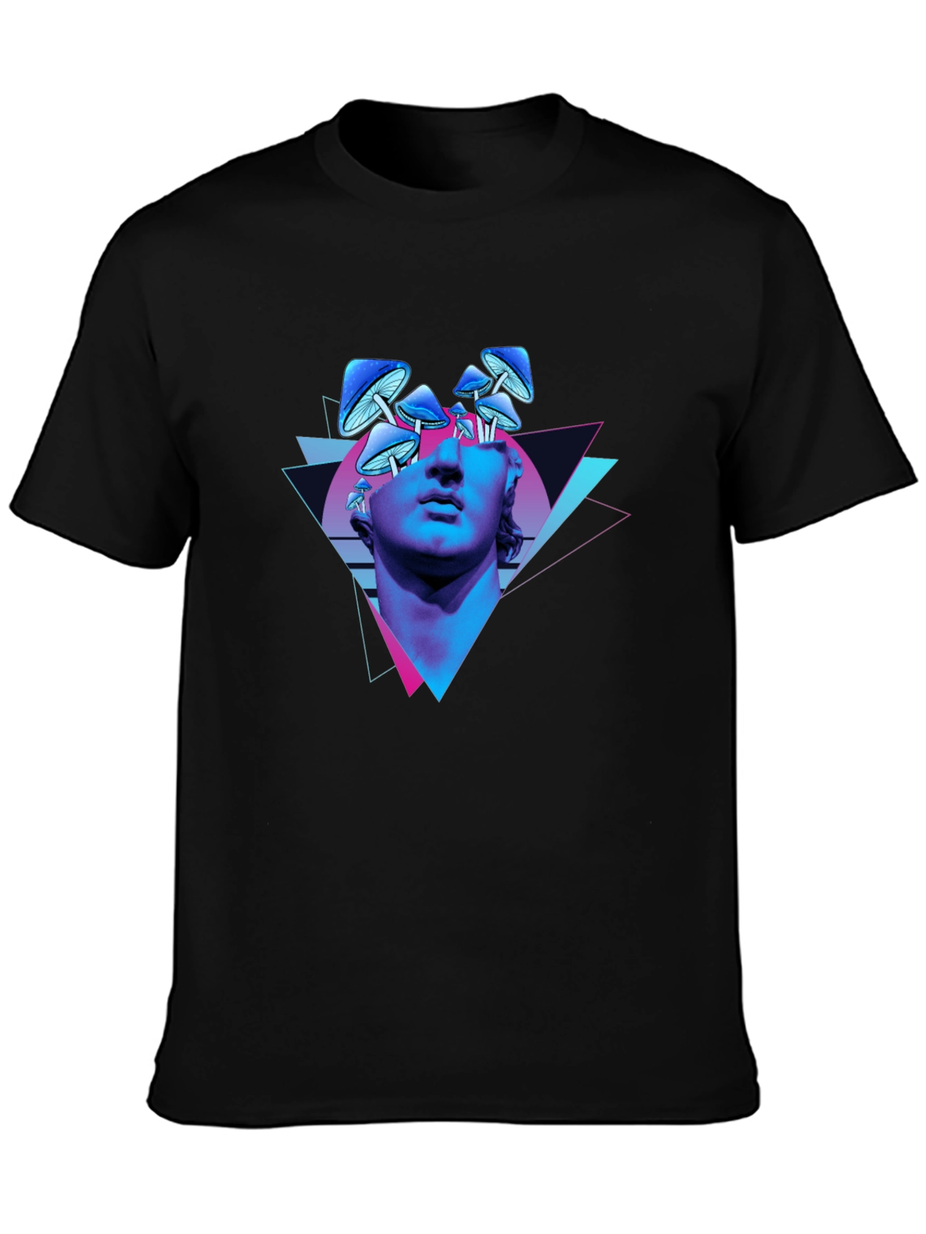 Psychedelic Mushroom Statue Graphic Tee