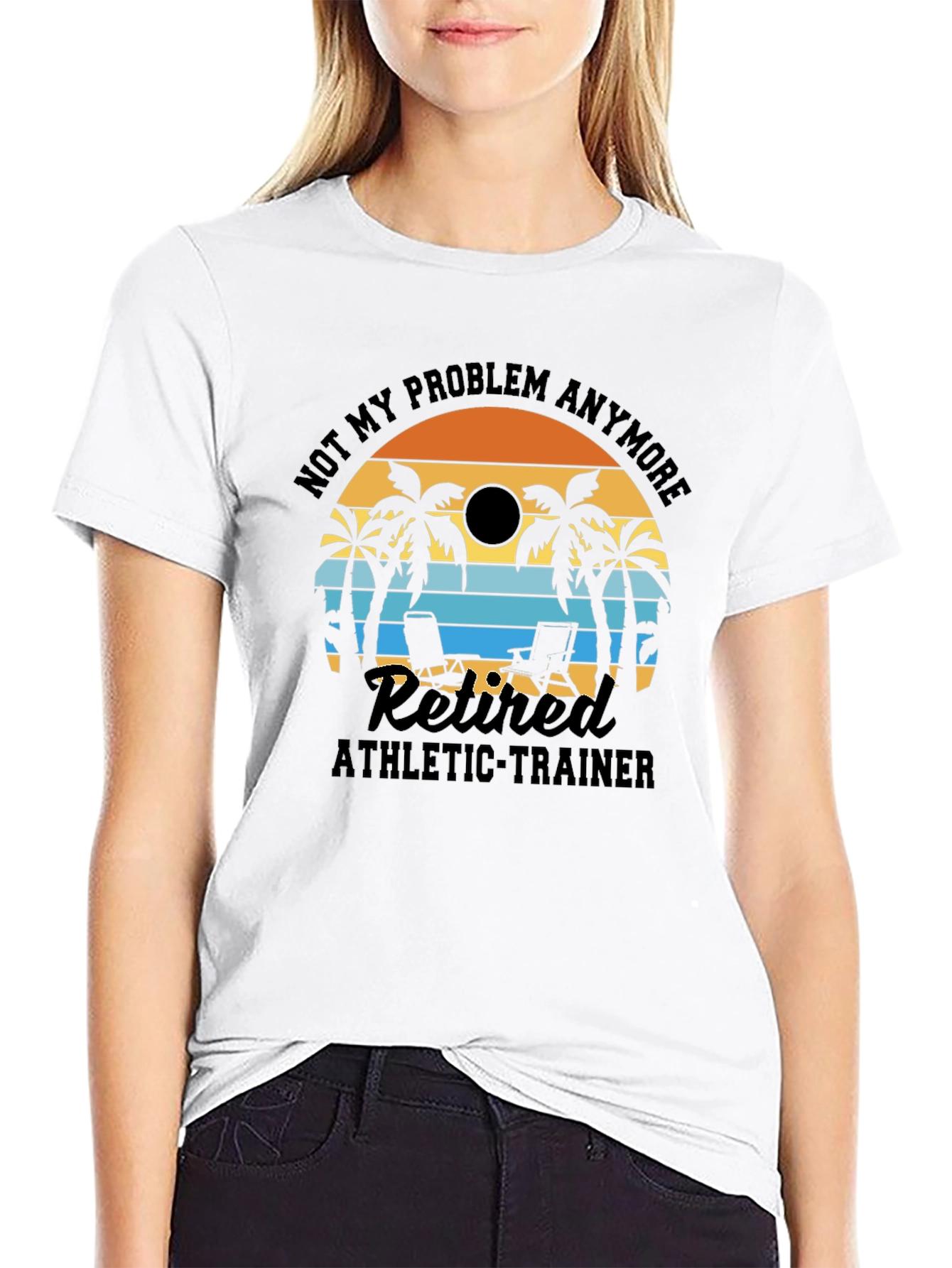 Retired Athletic Trainer T-Shirt - Beach Design