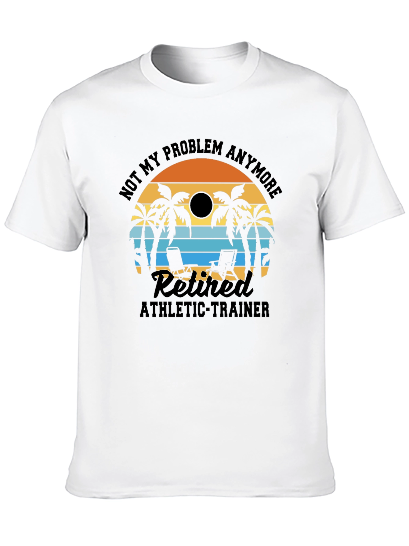Retired Athletic Trainer T-Shirt - Beach Design
