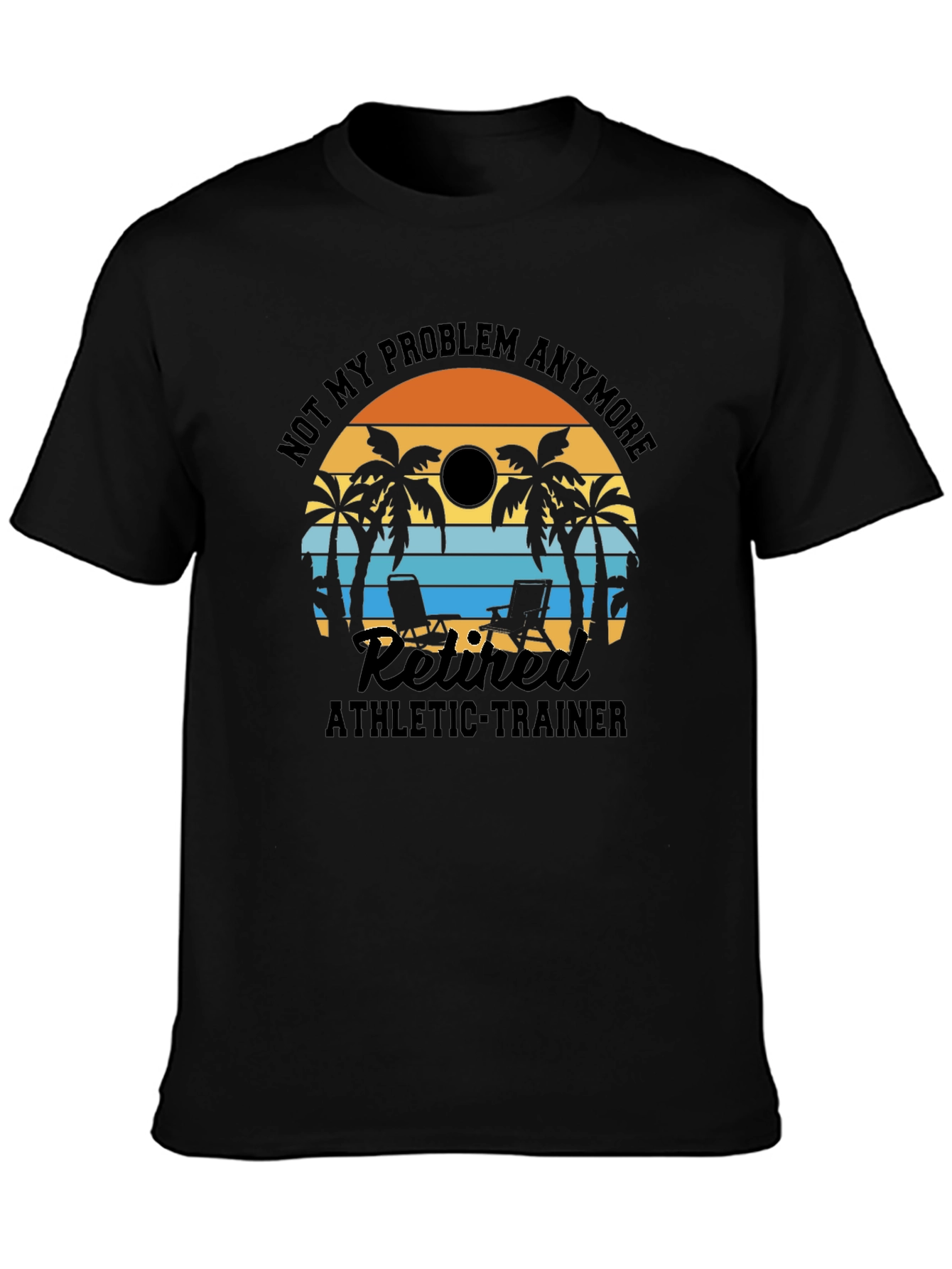 Retired Athletic Trainer T-Shirt - Beach Design