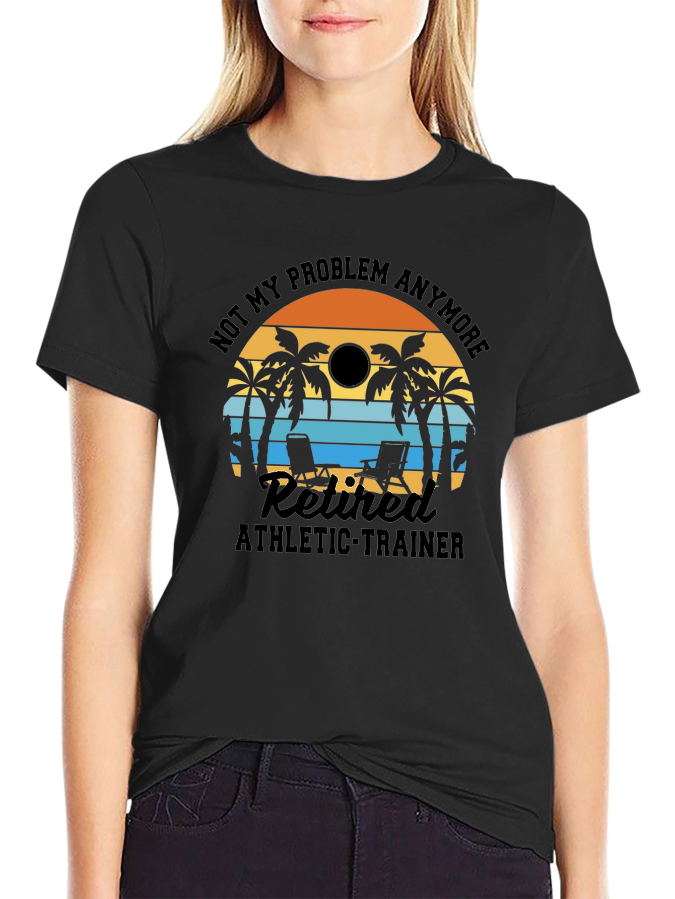 Retired Athletic Trainer T-Shirt - Beach Design