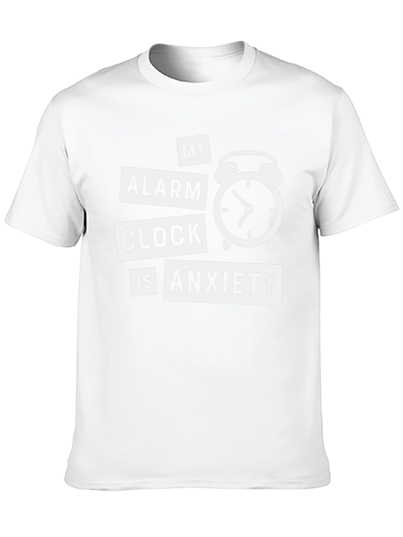 Anxiety Alarm Clock Graphic T-Shirt - Black