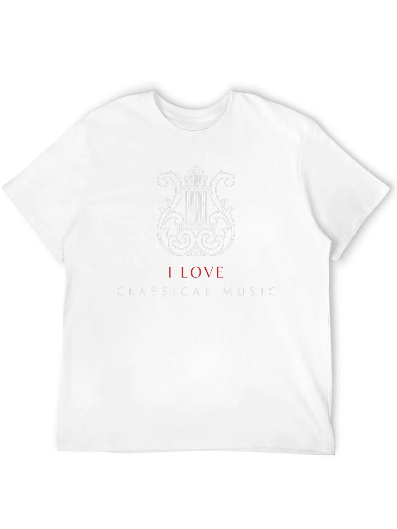 Classical Music Lover T-Shirt - Stylish Lyre Design