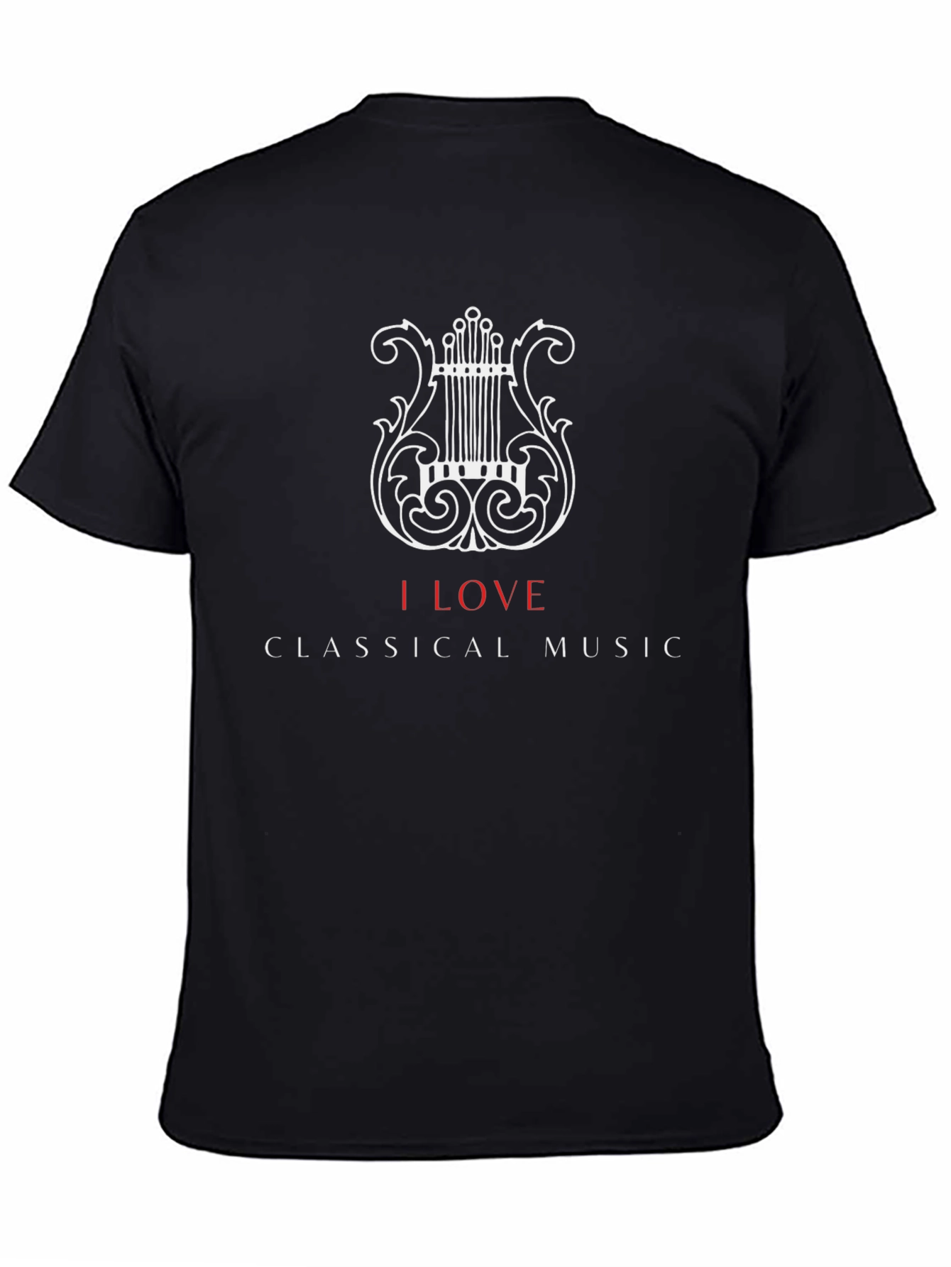 Classical Music Lover T-Shirt - Stylish Lyre Design