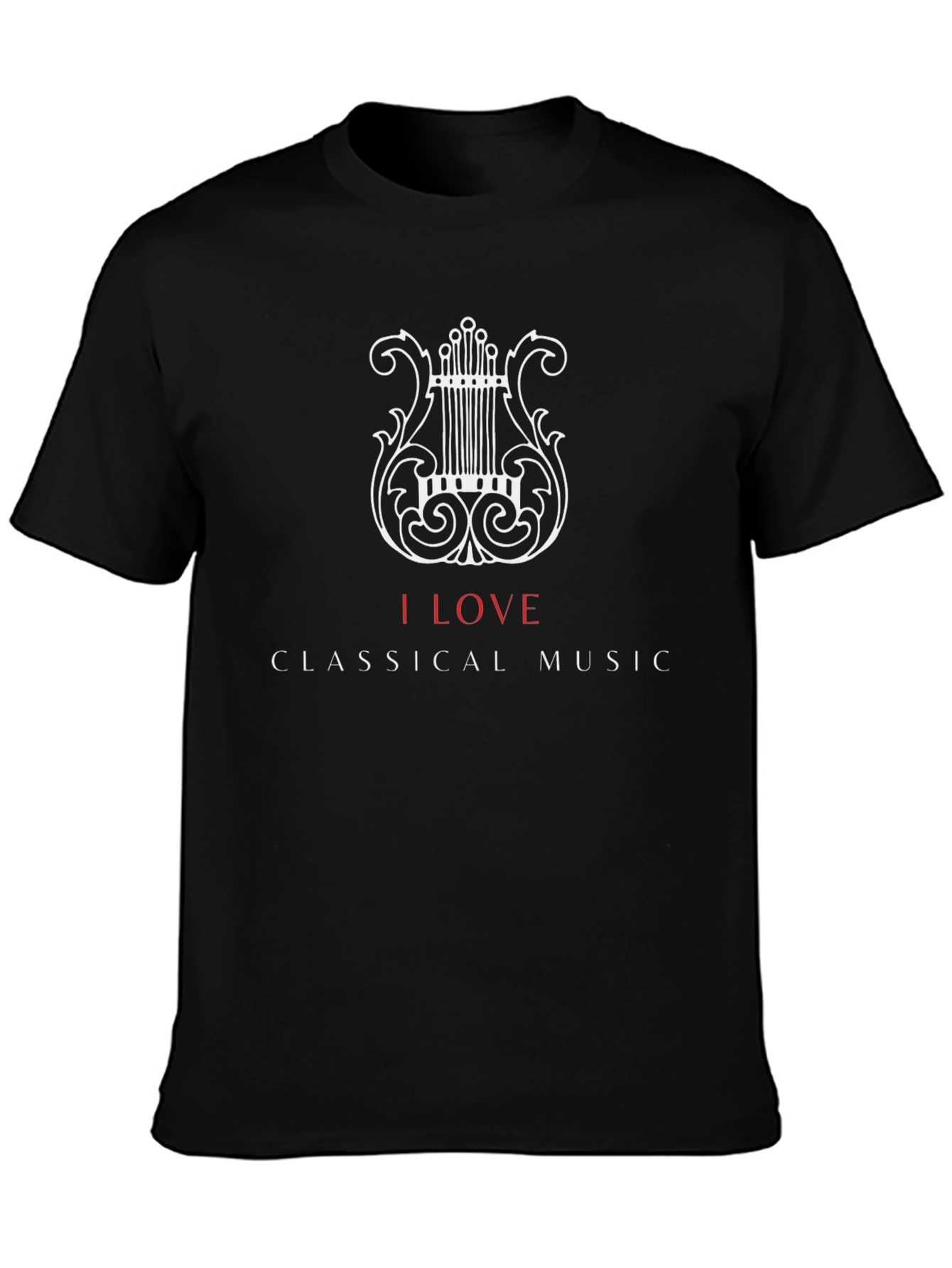 Classical Music Lover T-Shirt - Stylish Lyre Design
