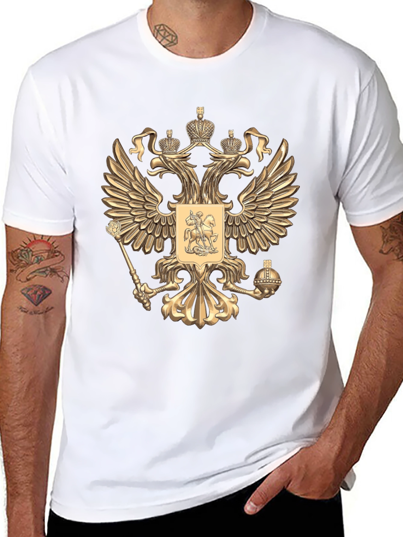 Russian Coat of Arms Black T-Shirt