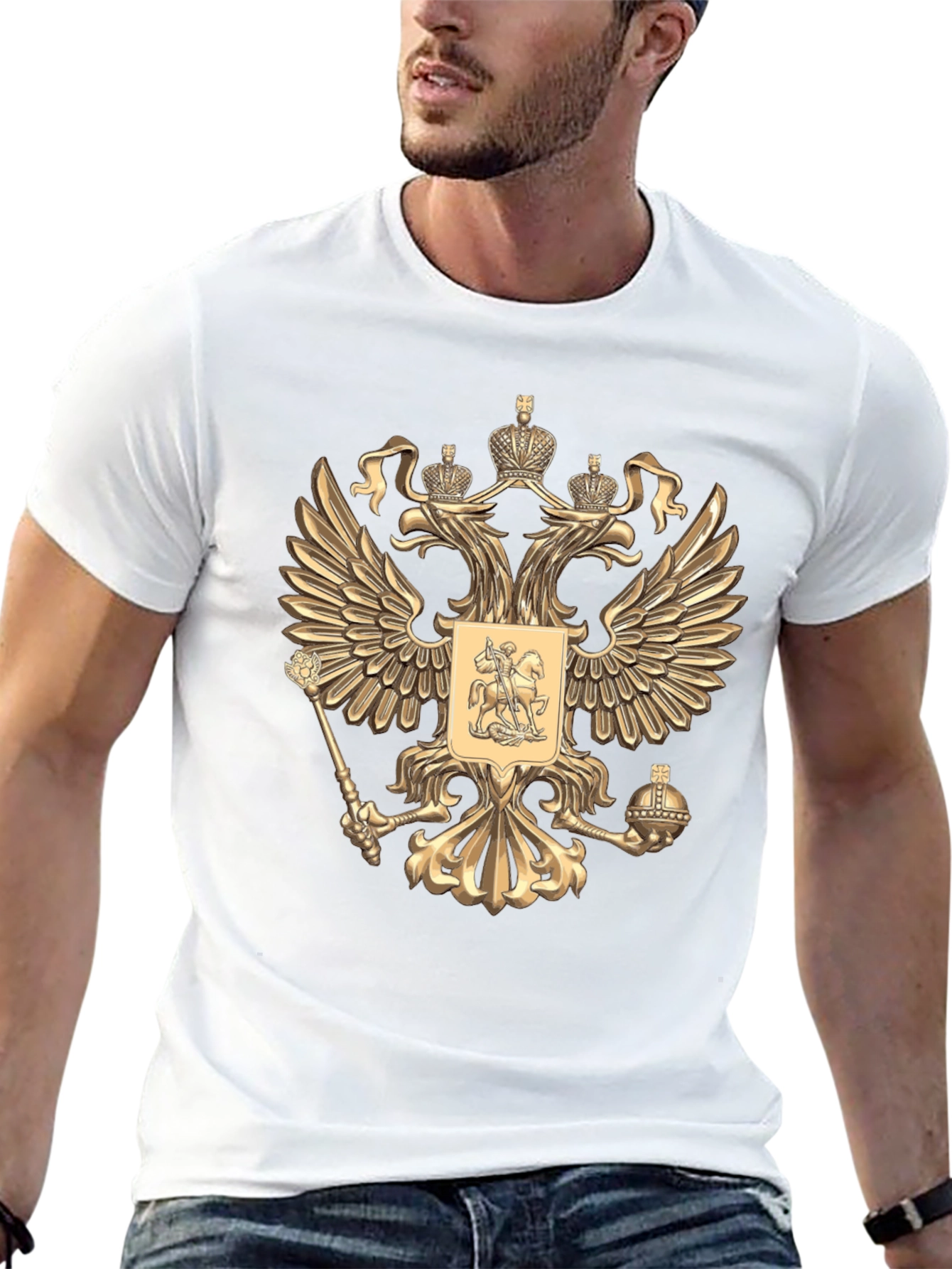 Russian Coat of Arms Black T-Shirt