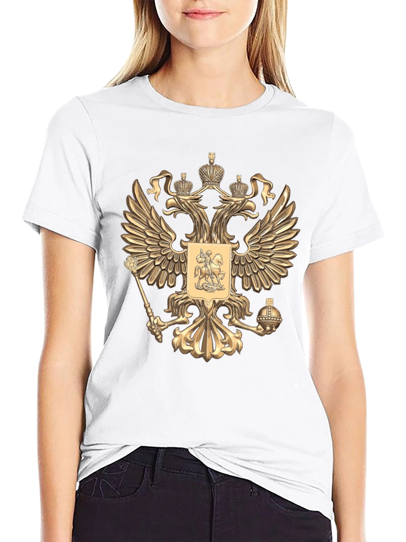 Russian Coat of Arms Black T-Shirt