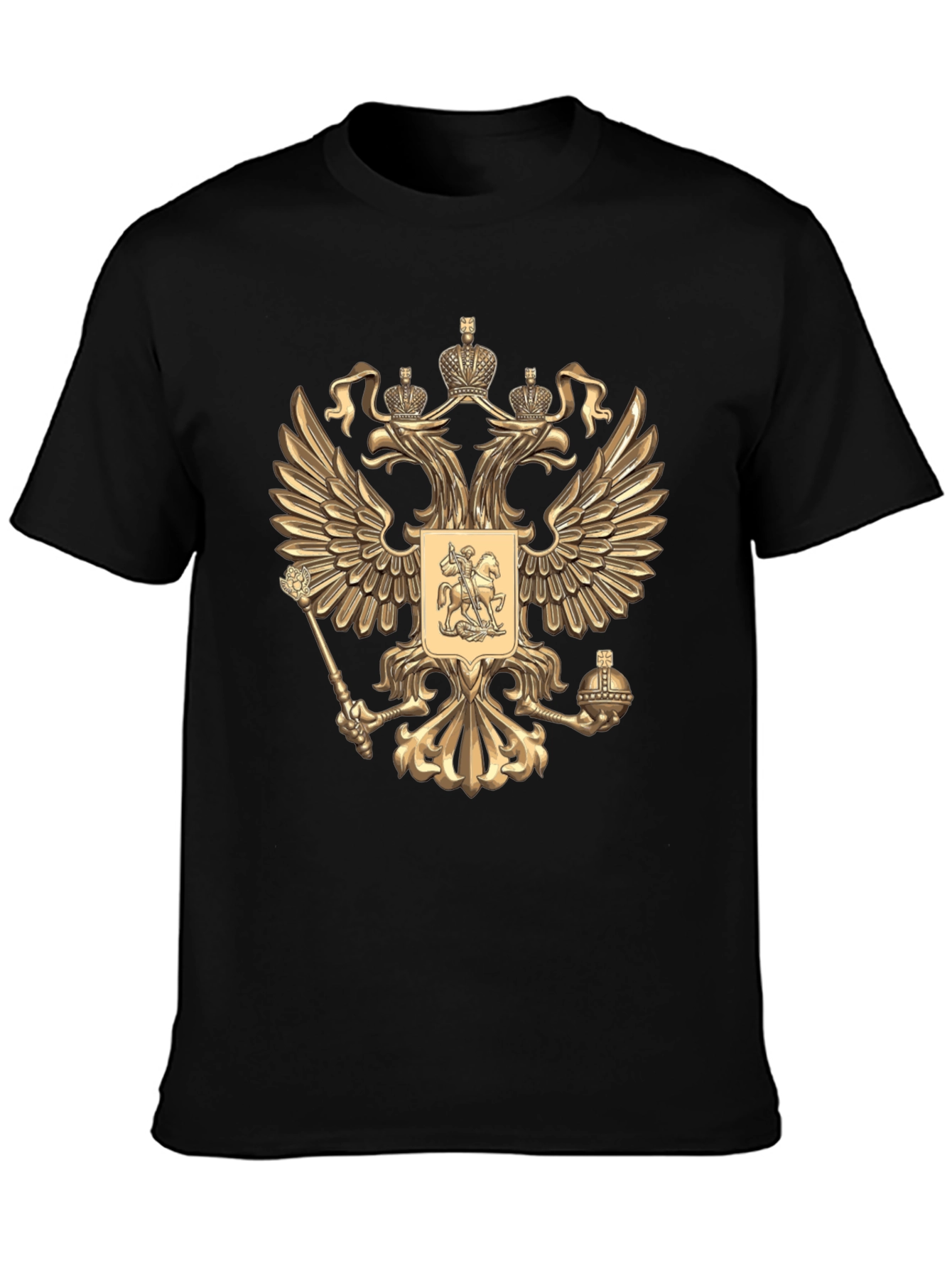 Russian Coat of Arms Black T-Shirt