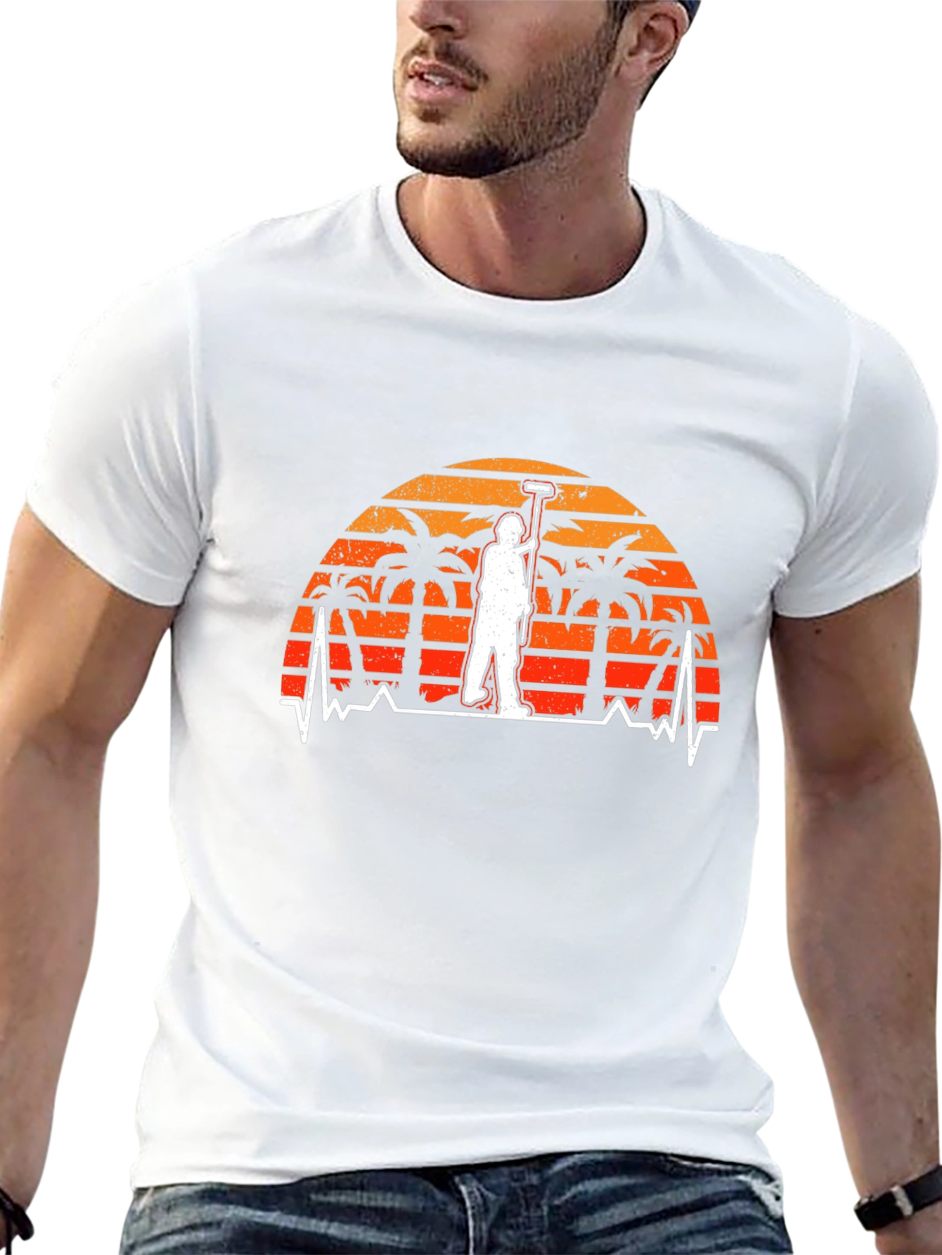 Painter at Sunset Graphic T-Shirt
