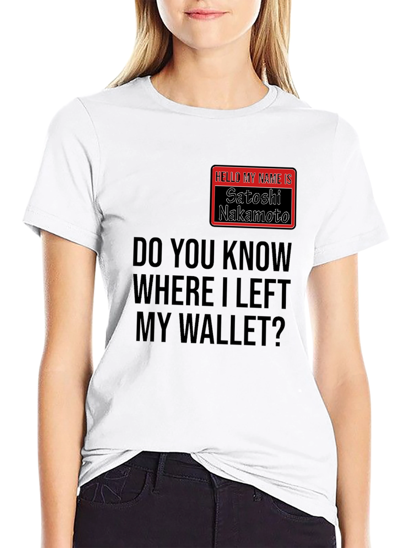 Satoshi Nakamoto Wallet T-Shirt - Crypto Humor