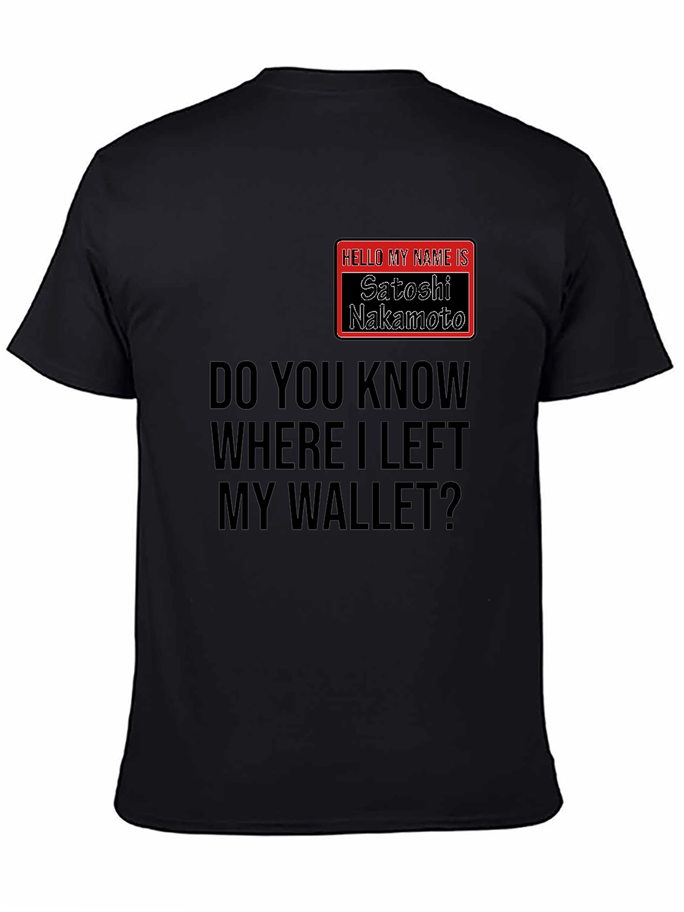 Satoshi Nakamoto Wallet T-Shirt - Crypto Humor