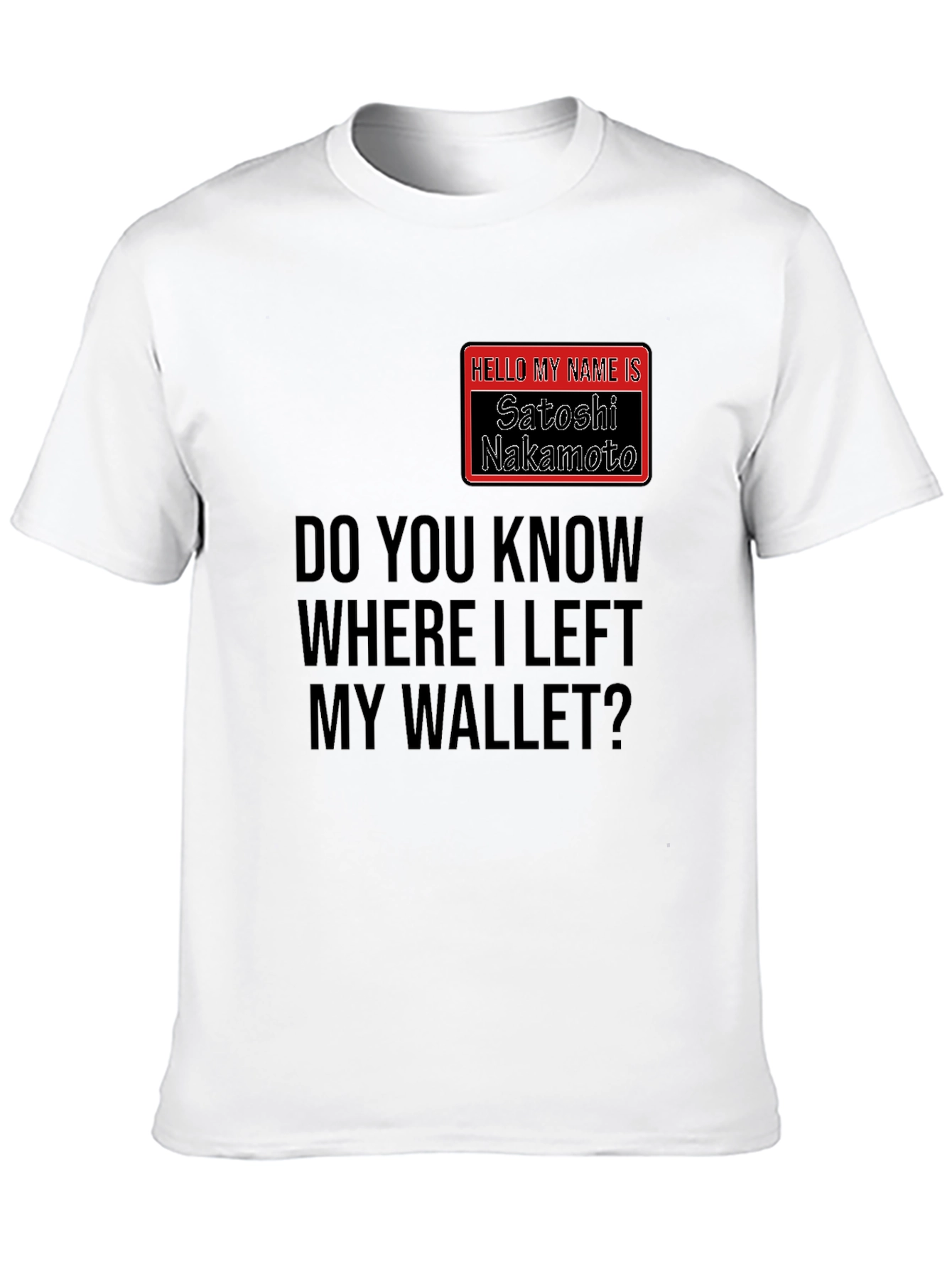Satoshi Nakamoto Wallet T-Shirt - Crypto Humor
