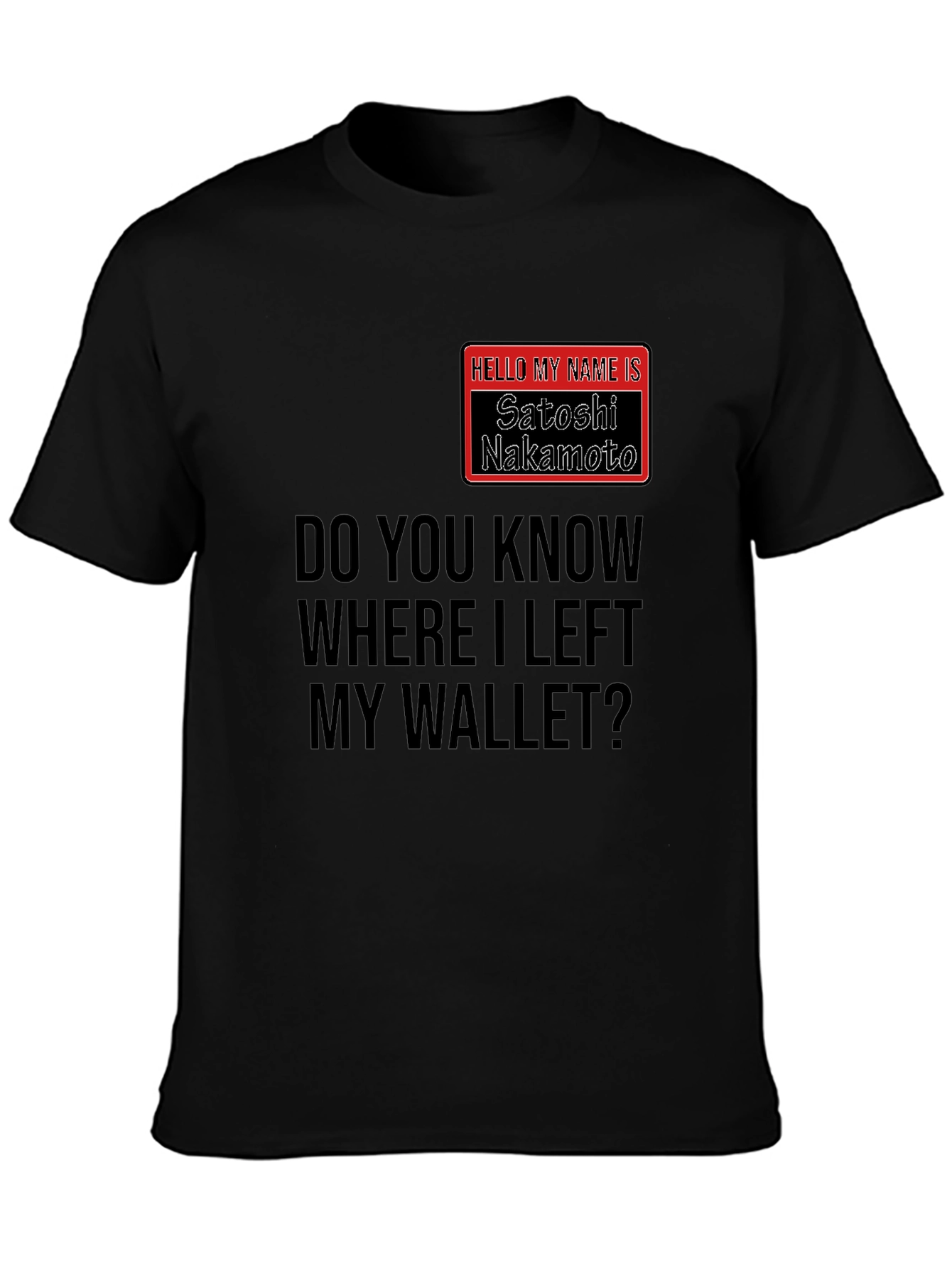 Satoshi Nakamoto Wallet T-Shirt - Crypto Humor