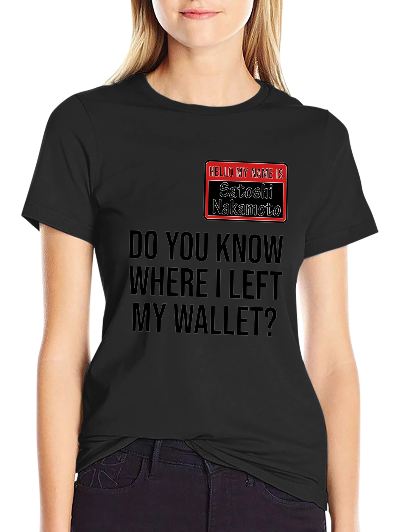 Satoshi Nakamoto Wallet T-Shirt - Crypto Humor