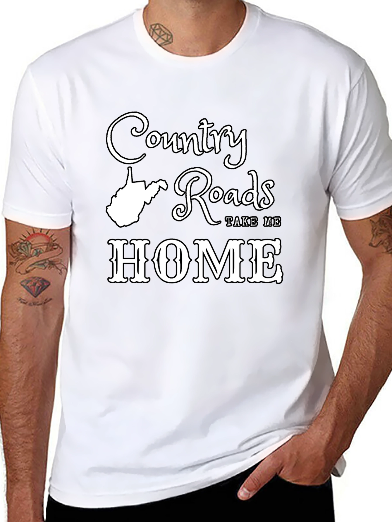 Country Roads T-Shirt - West Virginia Home