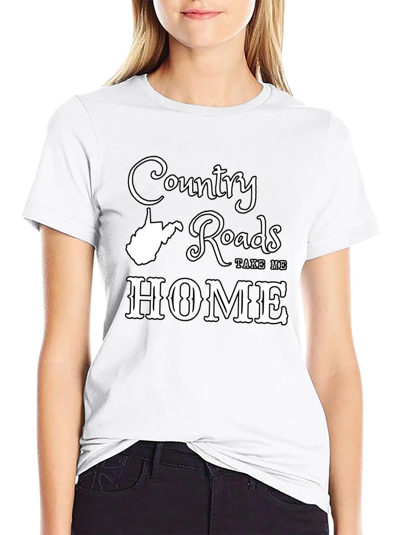 Country Roads T-Shirt - West Virginia Home