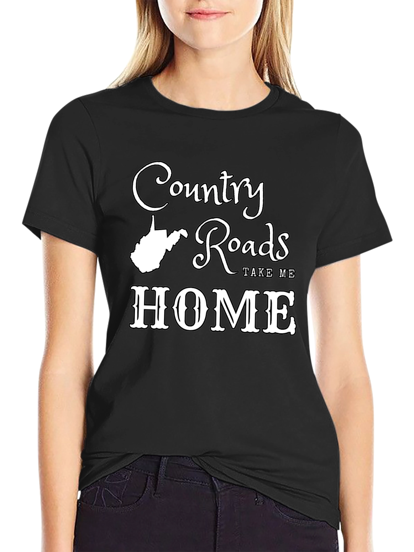 Country Roads T-Shirt - West Virginia Home