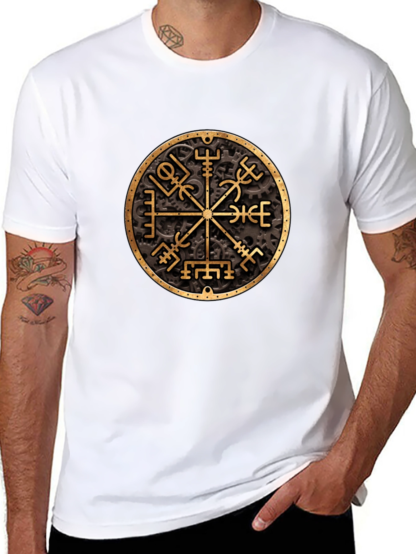 Vegvisir Compass Black T-Shirt