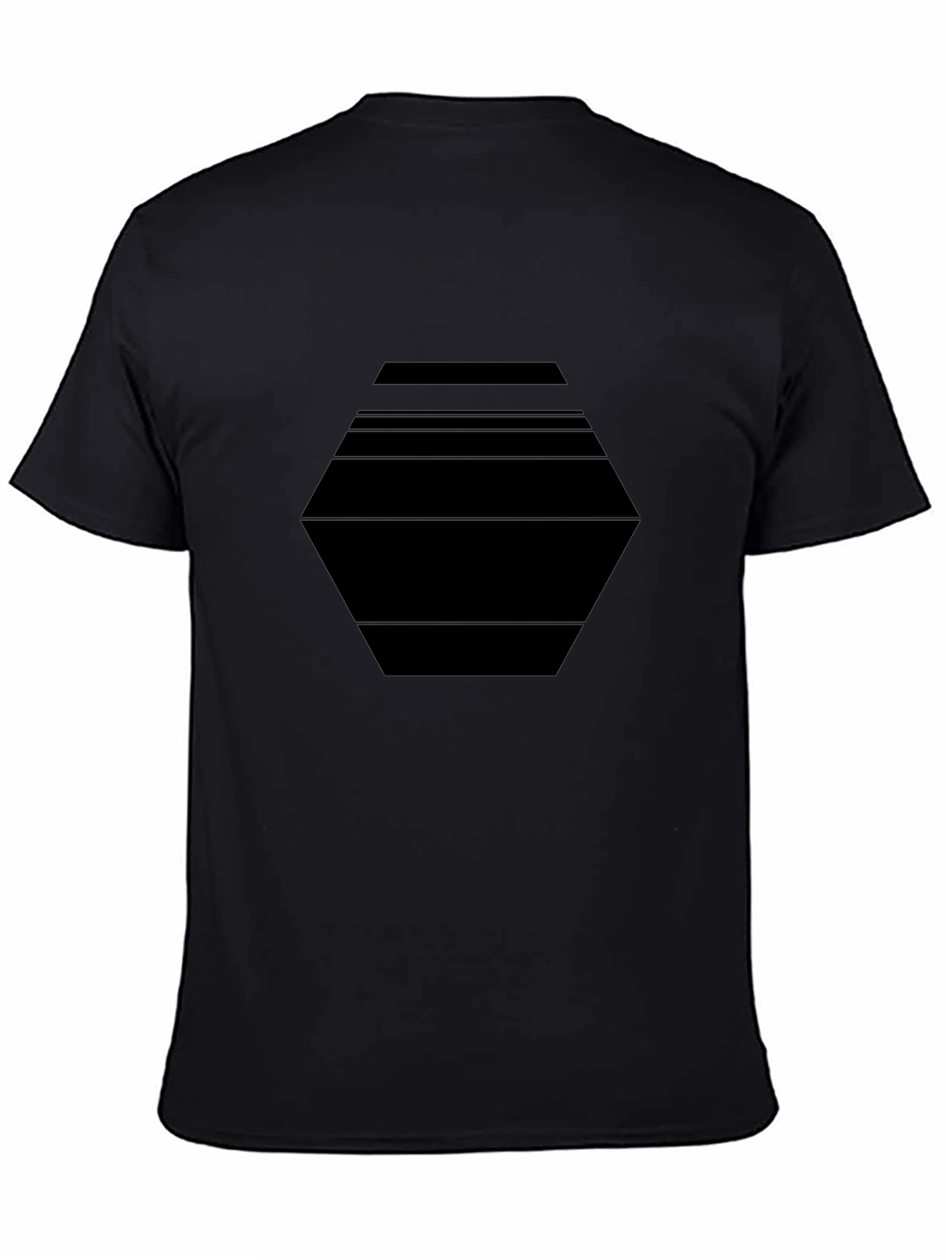 Modern Geometric Black T-Shirt