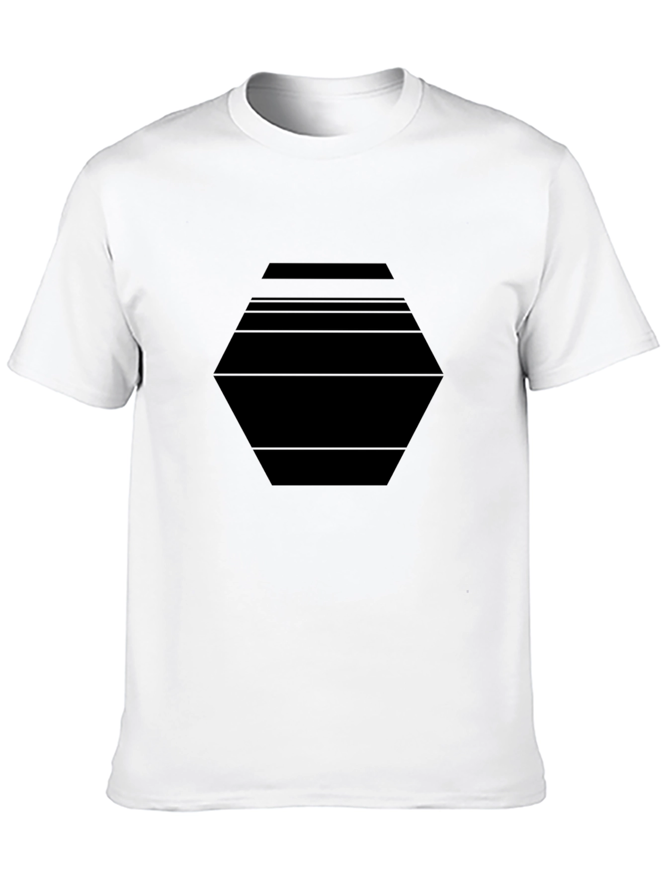 Modern Geometric Black T-Shirt