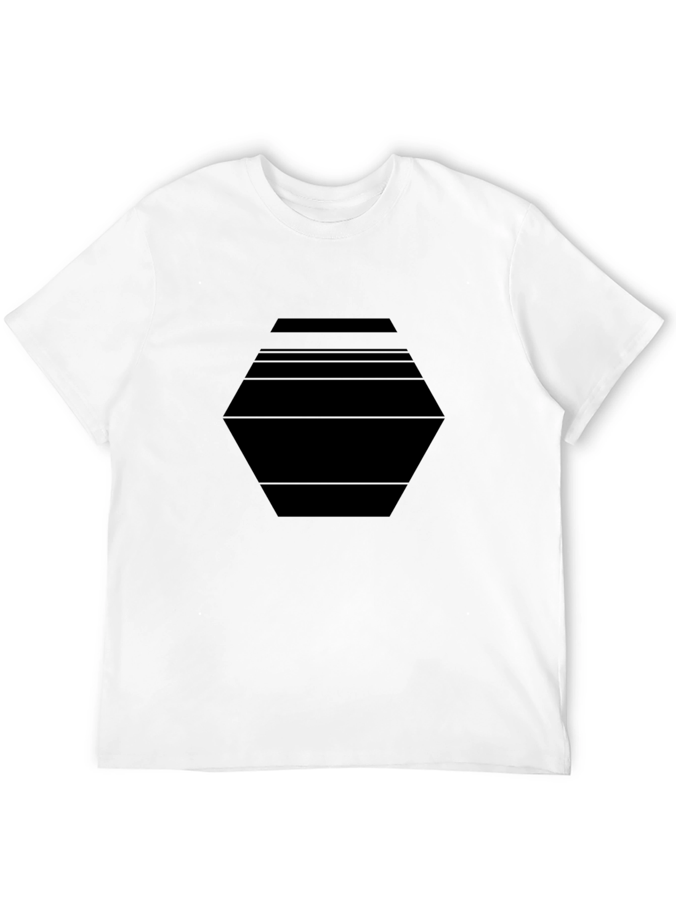 Modern Geometric Black T-Shirt