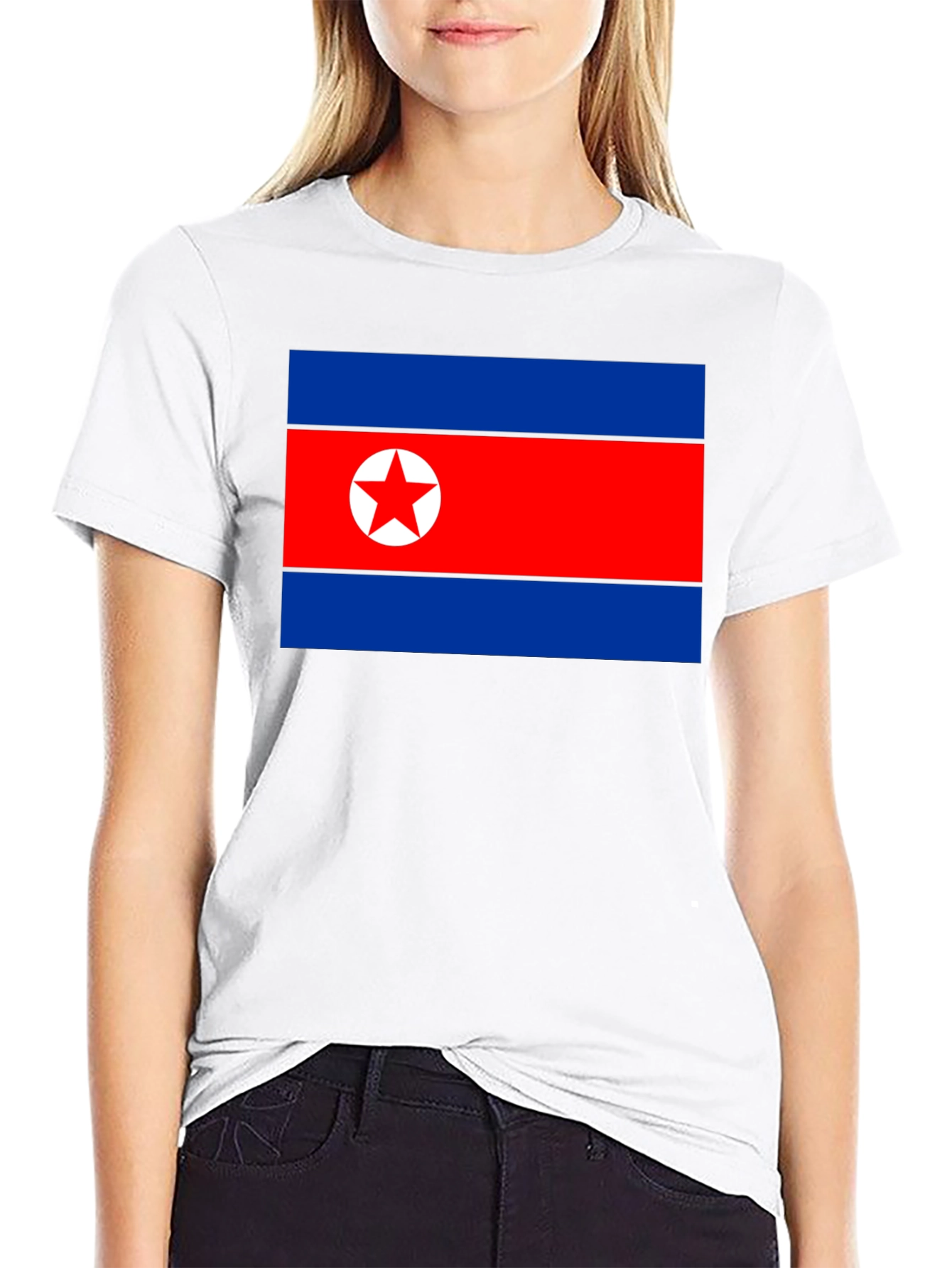 North Korea Flag Graphic T-Shirt