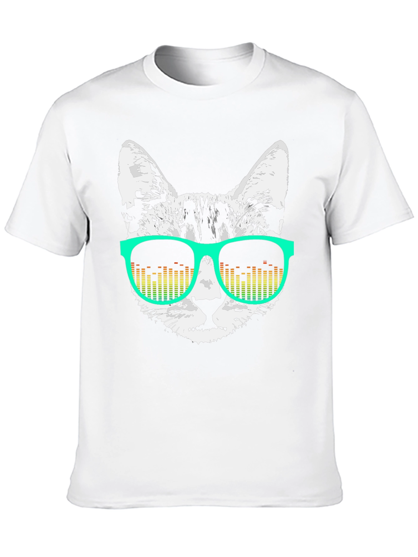 Cool Cat Graphic Tee - Retro DJ Sunglasses