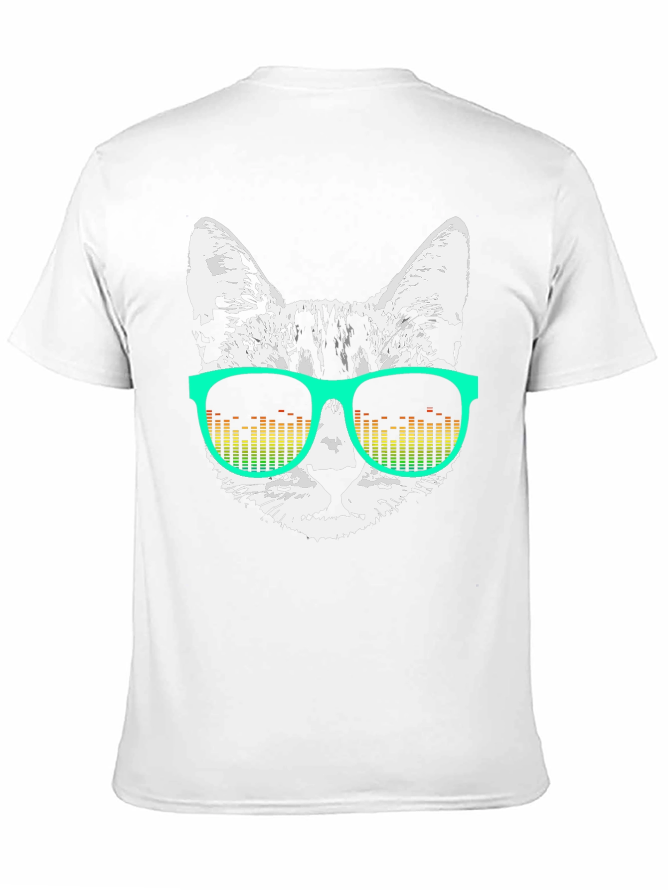 Cool Cat Graphic Tee - Retro DJ Sunglasses