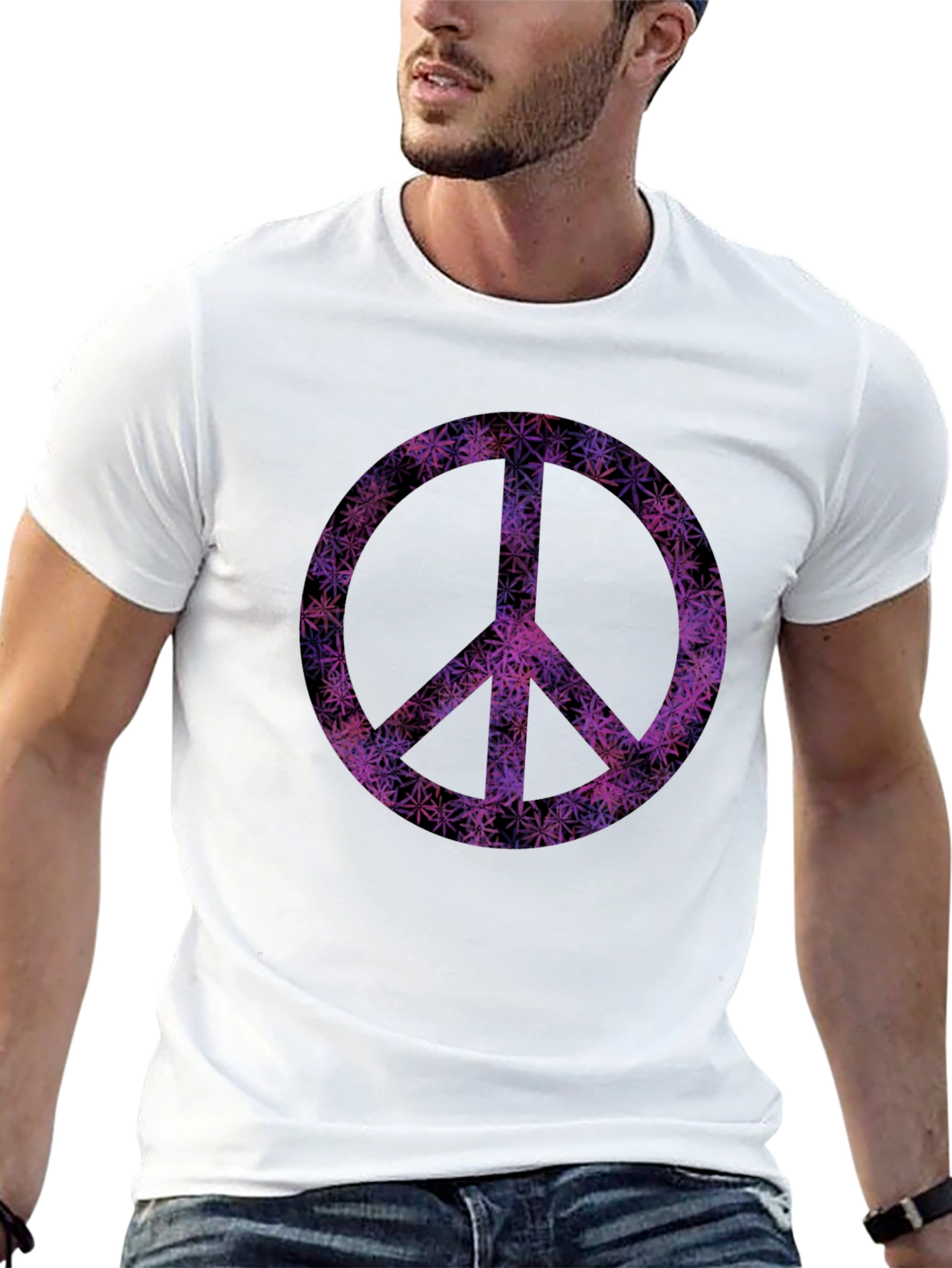 Peace Sign Graphic Tee - Black T-Shirt