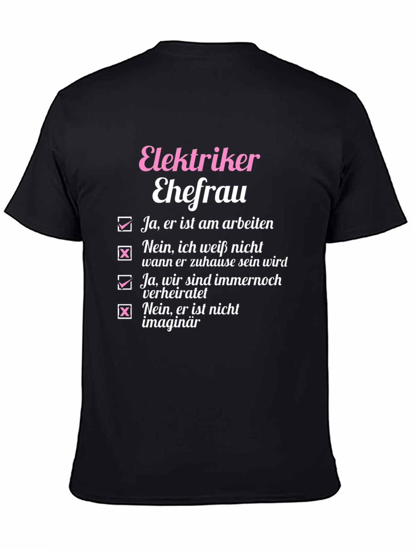 Elektriker Ehefrau T-Shirt - Electrician Wife Tee