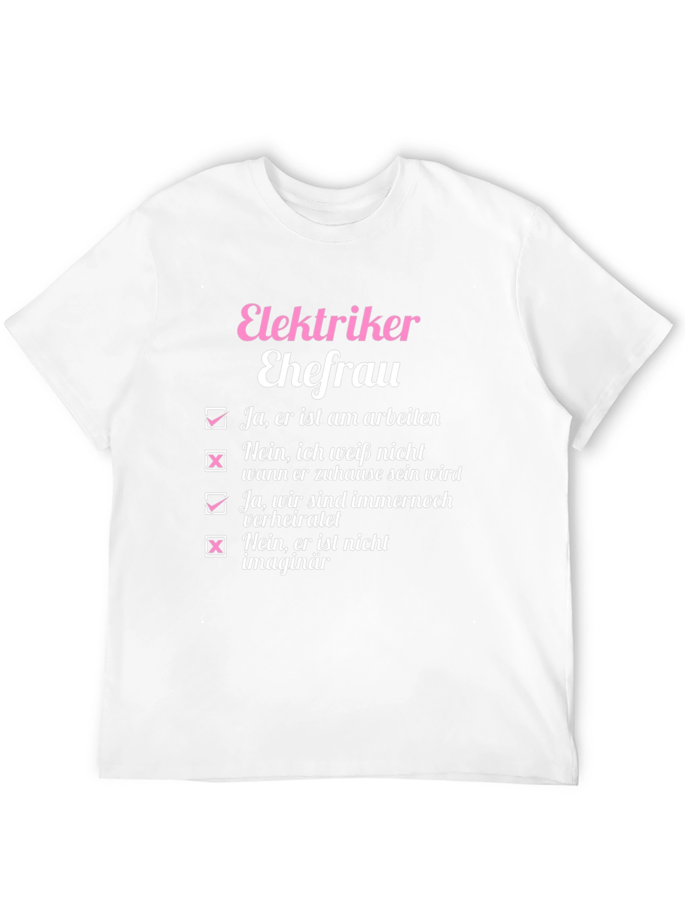 Elektriker Ehefrau T-Shirt - Electrician Wife Tee